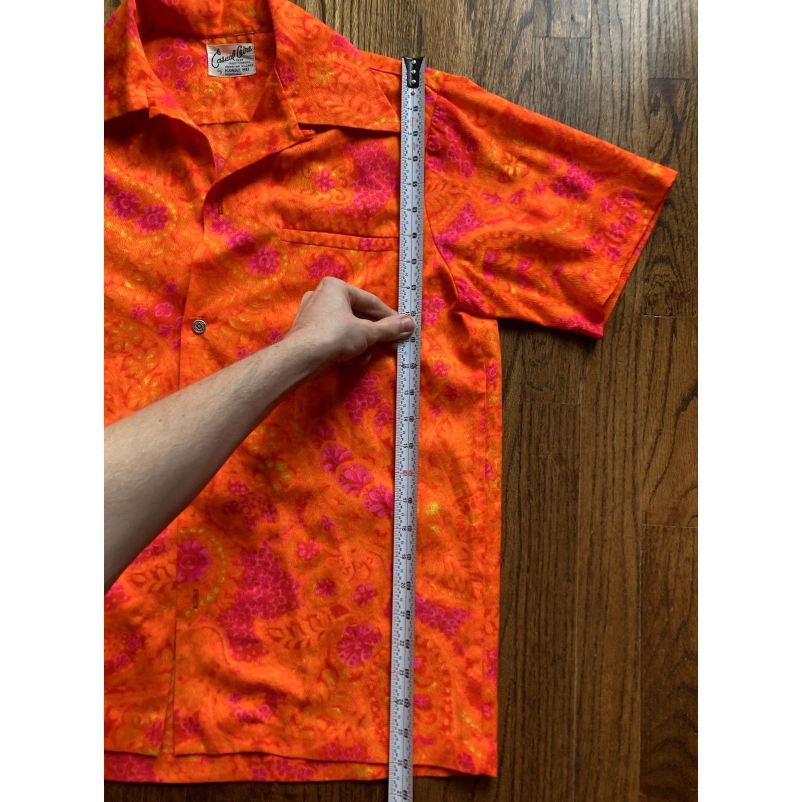 Vintage VINTAGE 50s 60s Casual Aire Hawaiian Shirt Medium Orange Cotton Rockabilly Casual Ceire Men’s Ladies Size US M / EU 48-50 / 2 - 7 Thumbnail