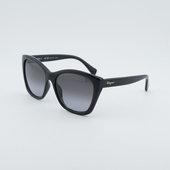Salvatore Ferragamo Salvatore Ferragamo SF957S 001 Sunglasses Black Cat Eye Fram Size ONE SIZE - 1 Thumbnail