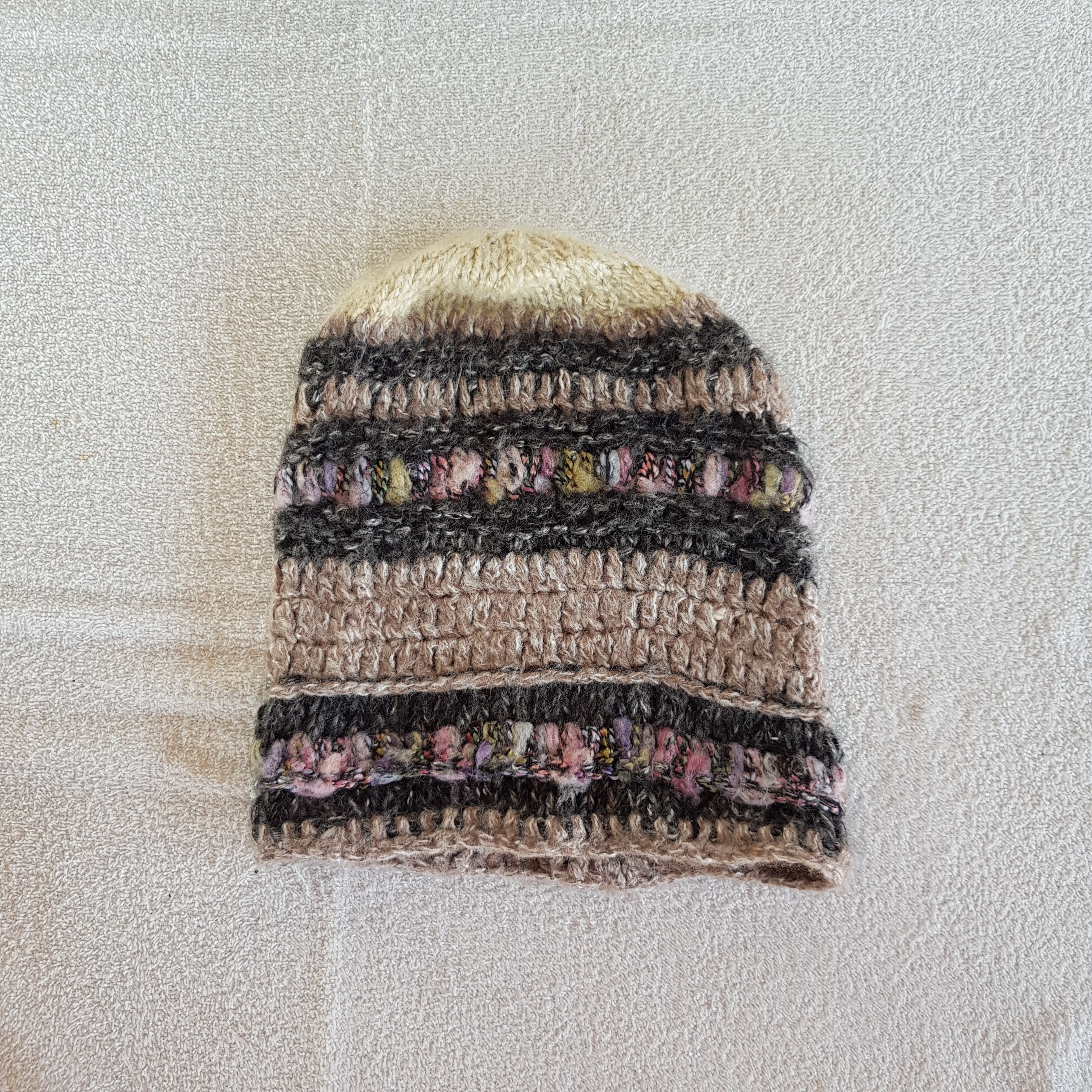 Homespun Knitwear × Other Vintage 90s Knitted Slouchy Beanie Crochet Snow Caps Hats Size ONE SIZE - 4 Thumbnail
