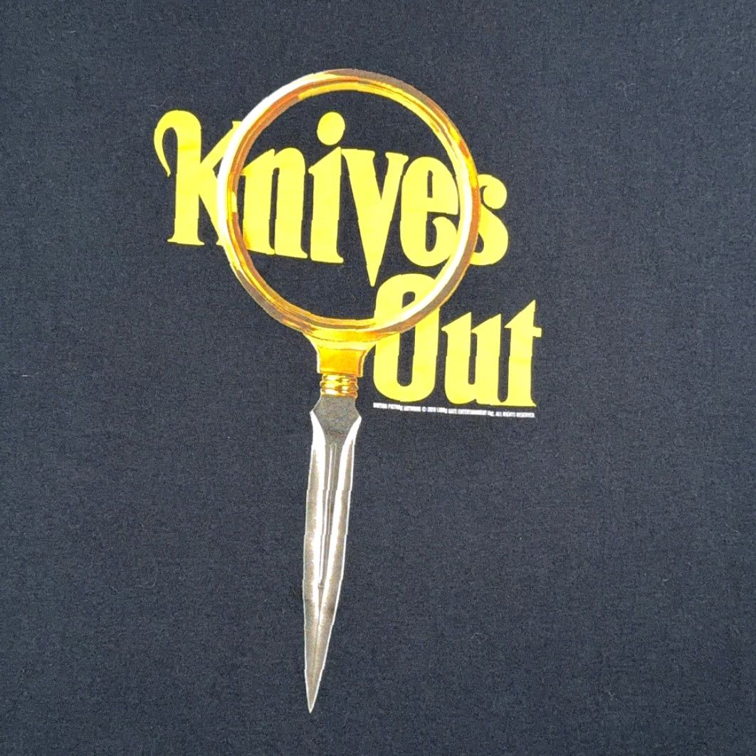 Fruit Of The Loom Knives Out Shirt Adult 2XL Black Movie Promo AMC Theater Swag Film Size US XXL / EU 58 / 5 - 2 Thumbnail