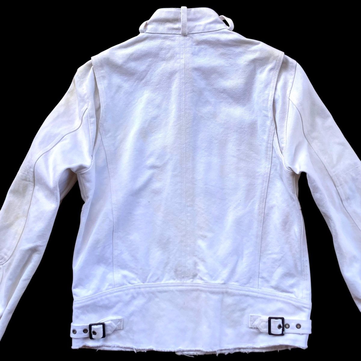 Schlussel 🇯🇵 SCHLUSSEL DOUBLE COLLAR DENIM + COWHIDE JACKET Size US M / EU 48-50 / 2 - 10 Thumbnail