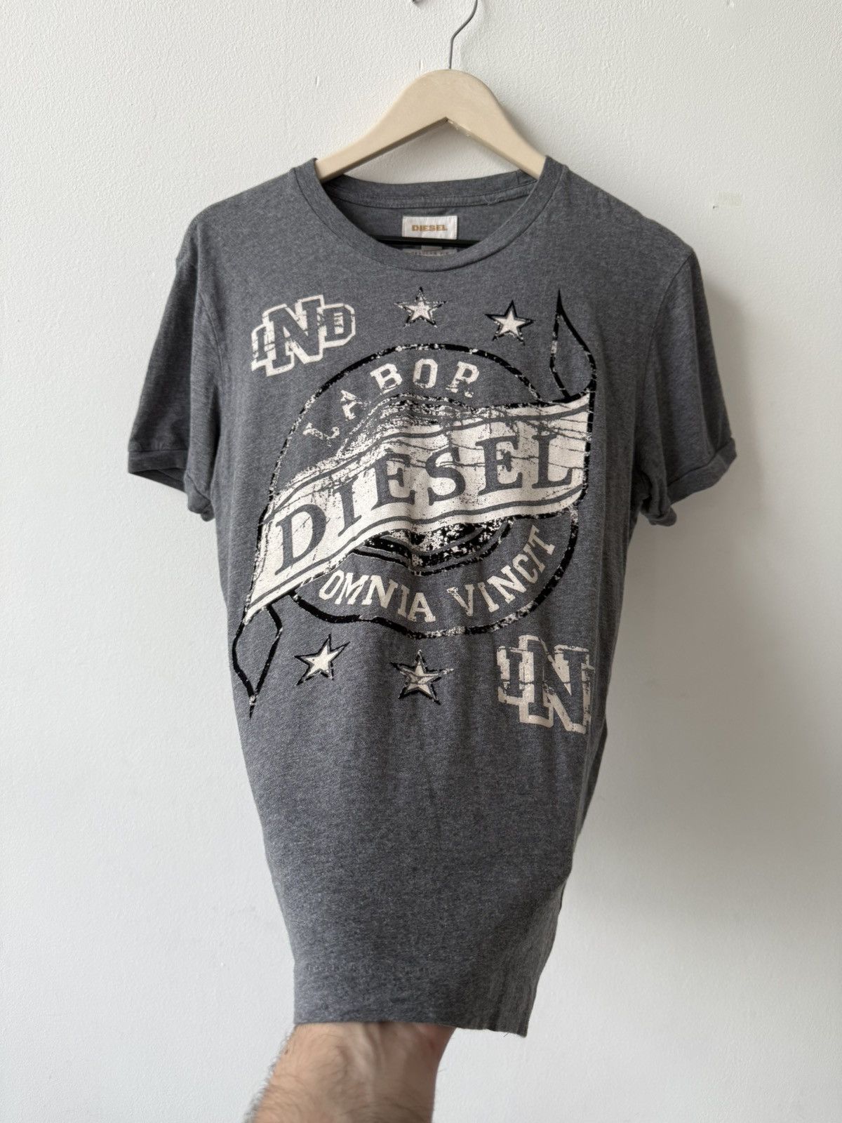 Diesel × Vintage Diesel Big Logo Gray T Shirt Size US M / EU 48-50 / 2 - 5 Thumbnail