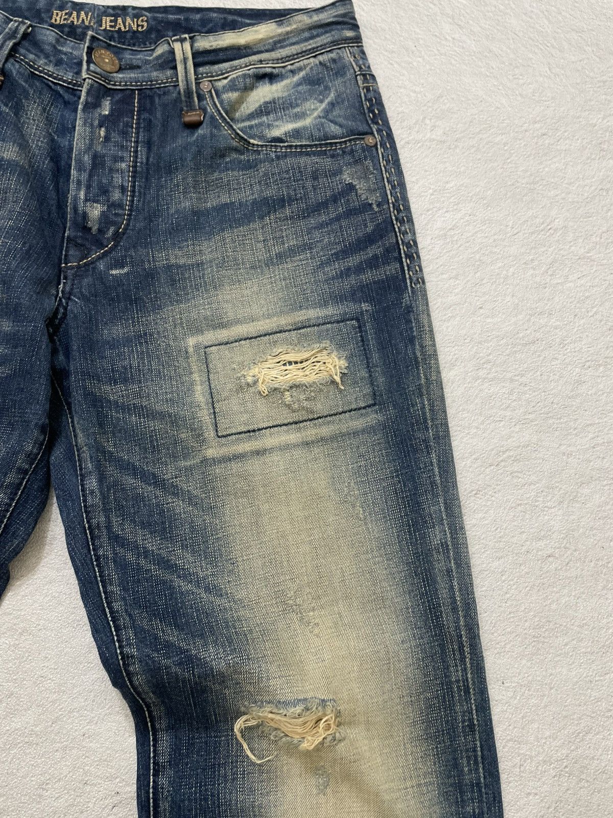 Kapital 2000s Japanese Mudwash Denim Patchwork Ripped Ifsix LGB y2K Size US 32 / EU 48 - 3 Thumbnail