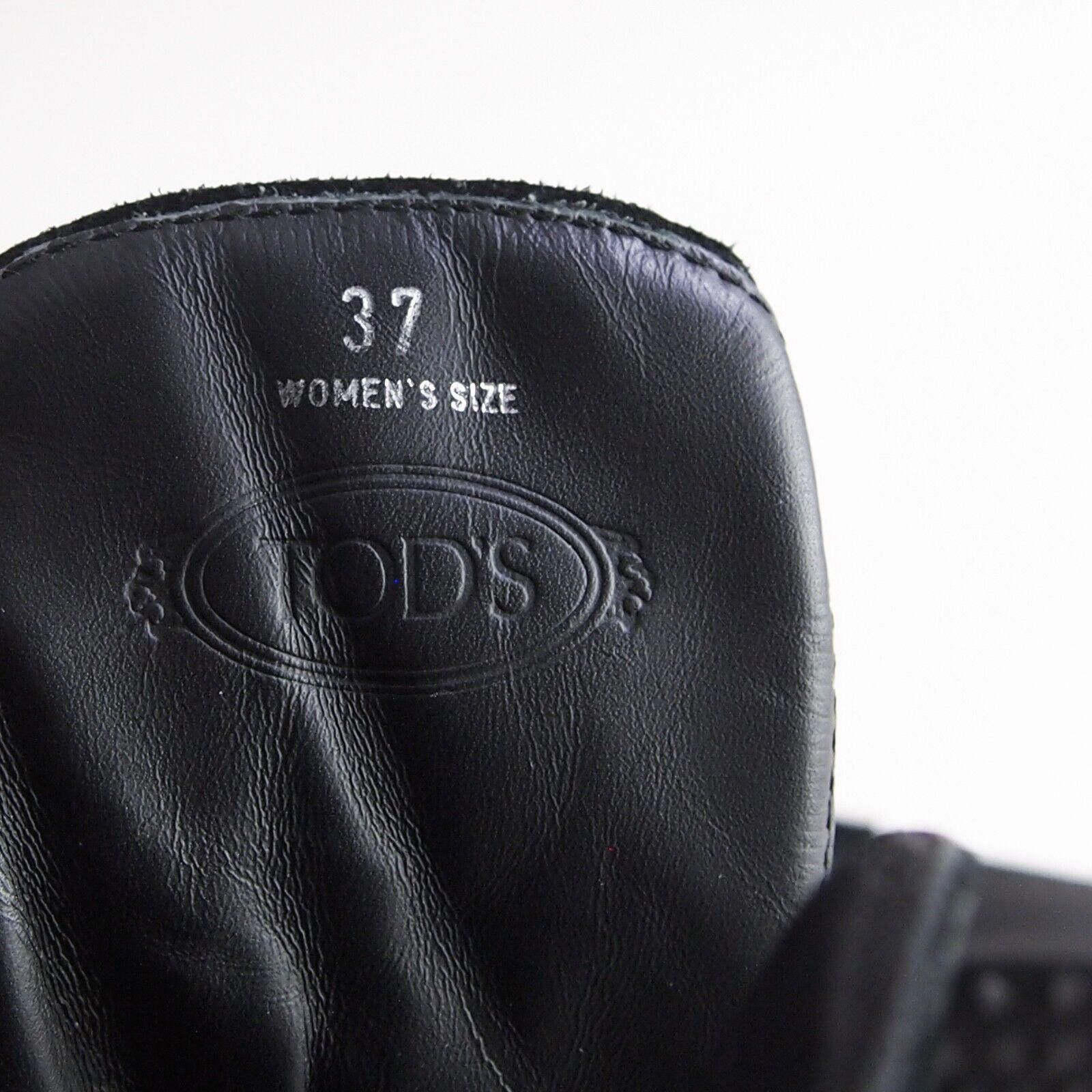 Tod's TODs Combat Boots Black Suede Suede Size US 7 EU 37 $620 Size US 7 / IT 37 - 7 Thumbnail