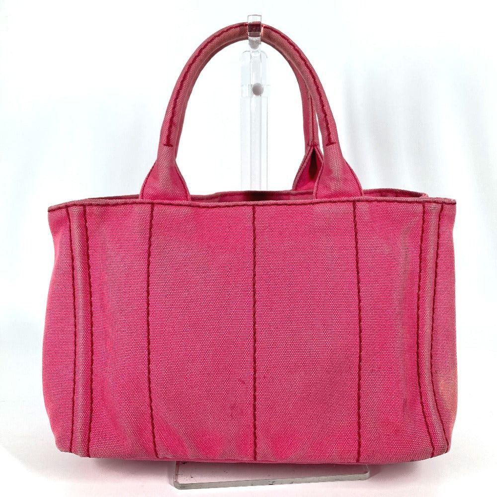 Prada Prada Canapa Double Briefcase Tote Bag Shoulder Diagonal Hanging (E.G. Of A Rocket) Logo Print Handbag Canvas Women Pink Size ONE SIZE - 1 Thumbnail