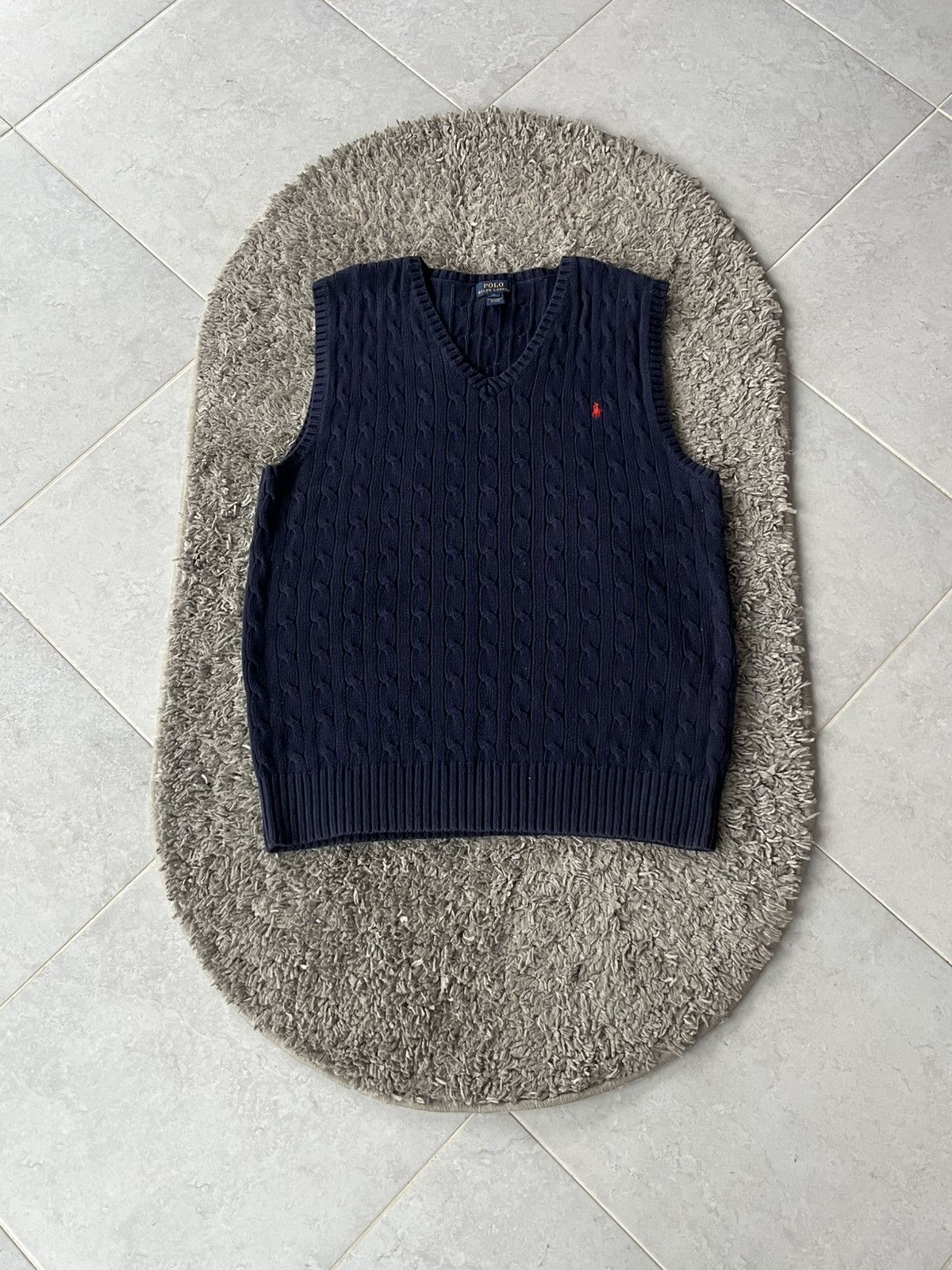 Polo Ralph Lauren Vintage Gilet Knitwear Ralph Lauren Throat V Streetwear Size US L / EU 52-54 / 3 - 1 Thumbnail