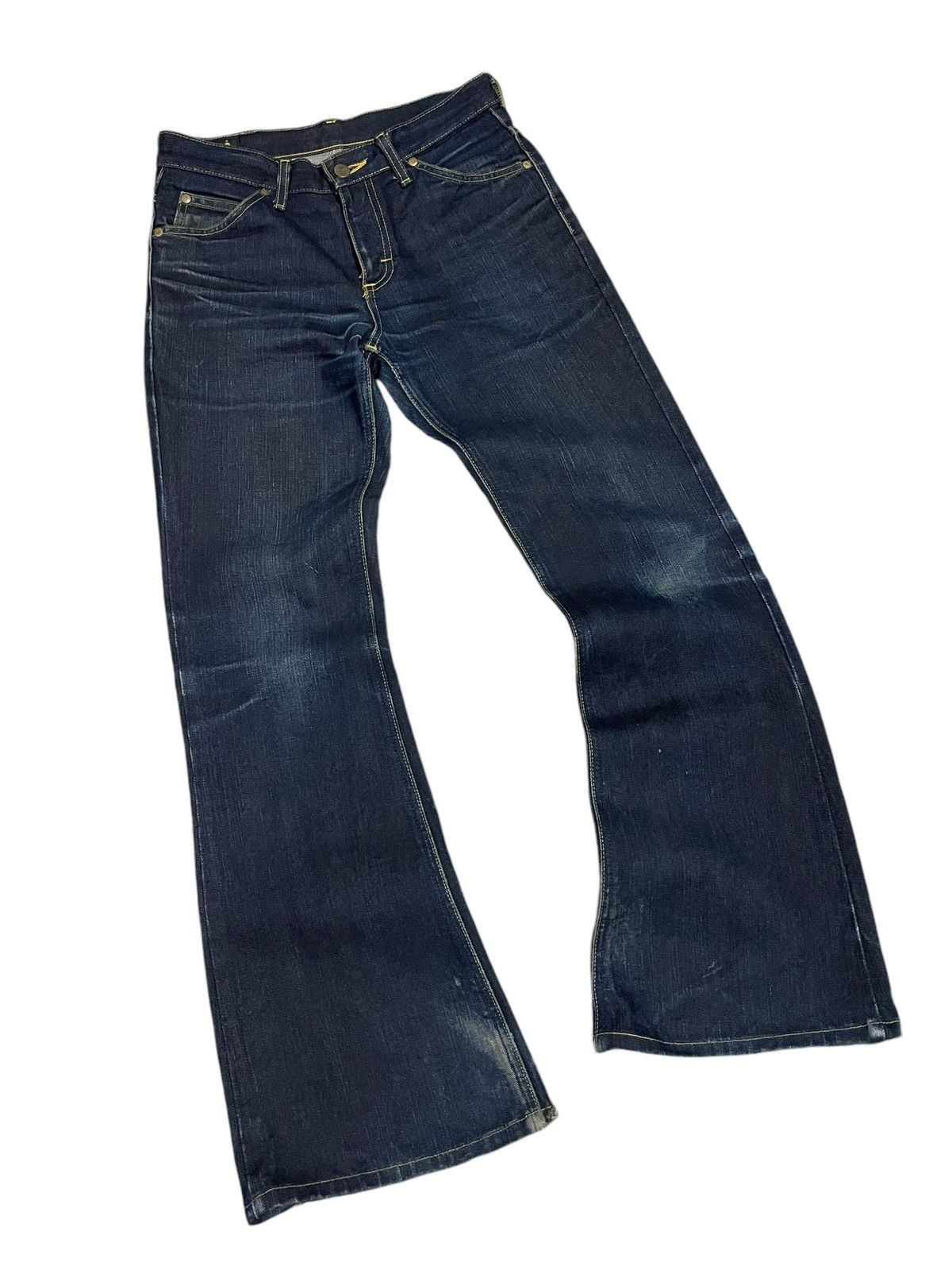 Lee Vintage Y2K Lee Riders Indigo Wash Frayed Flare Jeans Size US 29 - 6 Thumbnail
