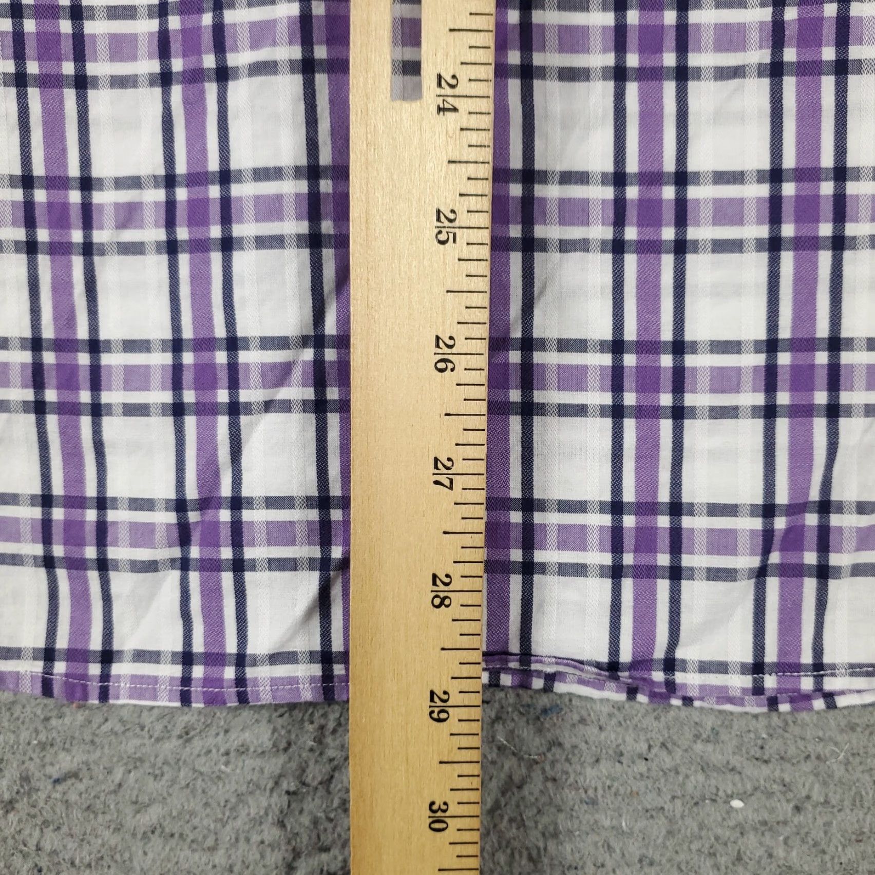 BUGATCHI Bugatchi Uomo Button-Up Shirt Mens Large Purple Plaid Classic Fit Long Sleeve Size US L / EU 52-54 / 3 - 4 Thumbnail