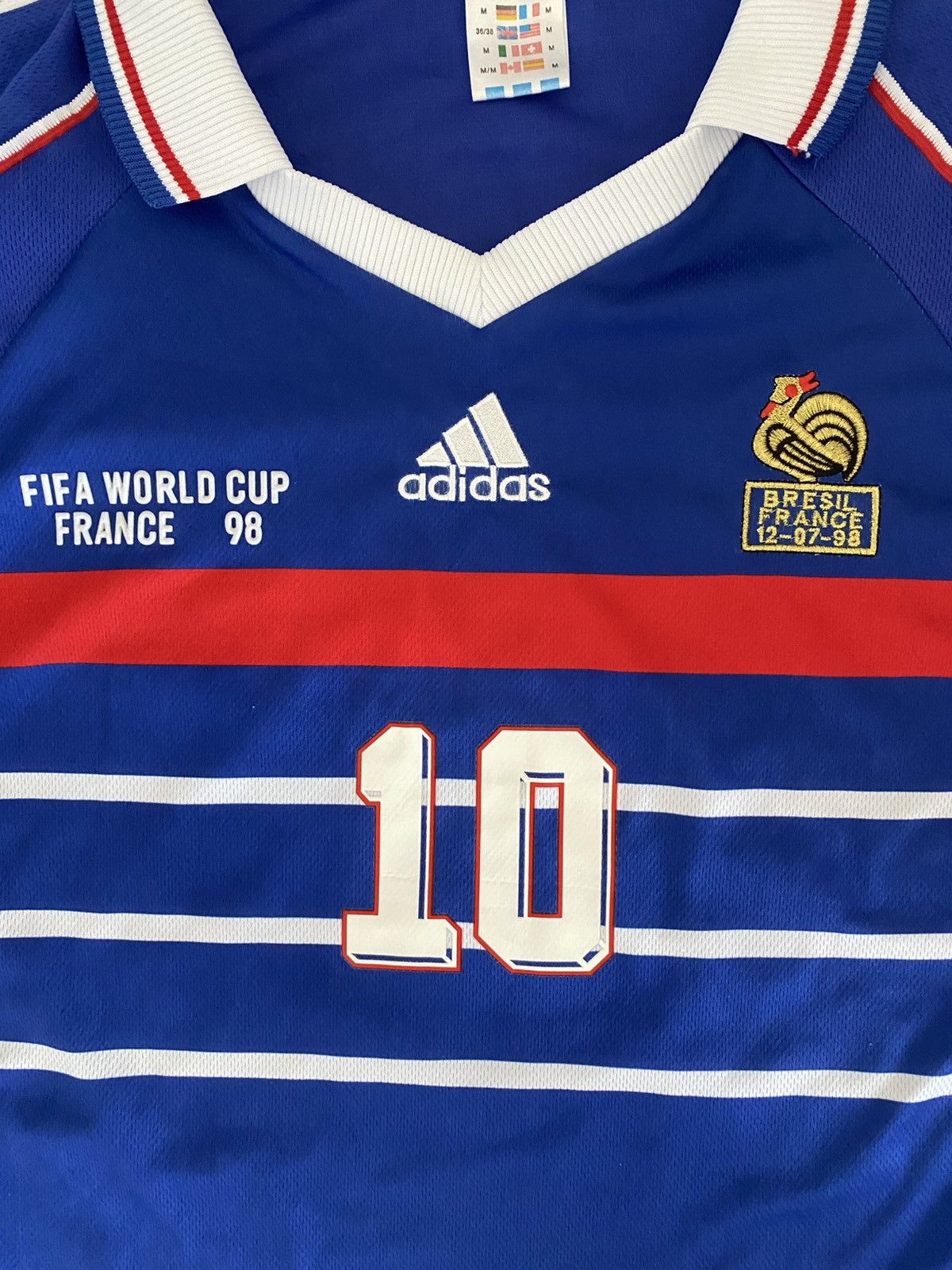 Adidas × Vintage Adidas Zidane France Jersey World cup france 1998 98 Size US M / EU 48-50 / 2 - 3 Thumbnail