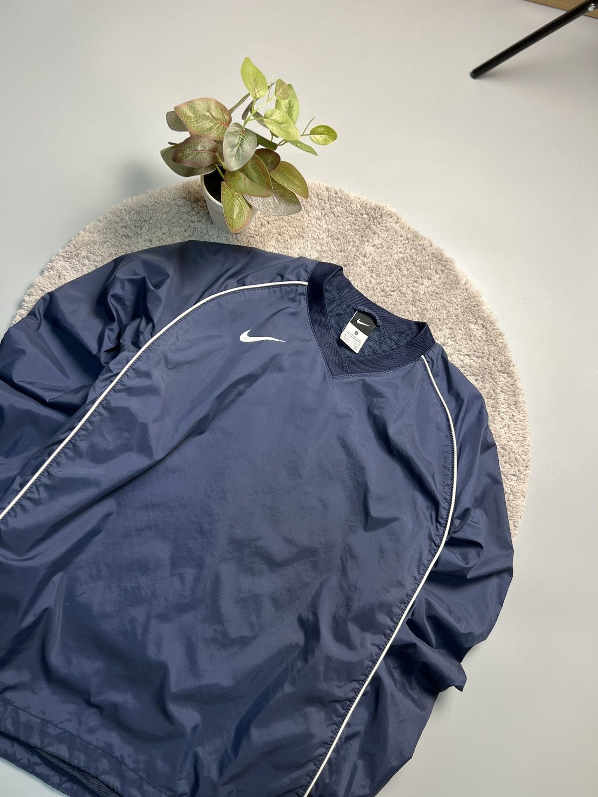 Nike × Vintage Vintage Y2K Nike Heavy Nylon Drill Sweatshirt Size US M / EU 48-50 / 2 - 6 Thumbnail