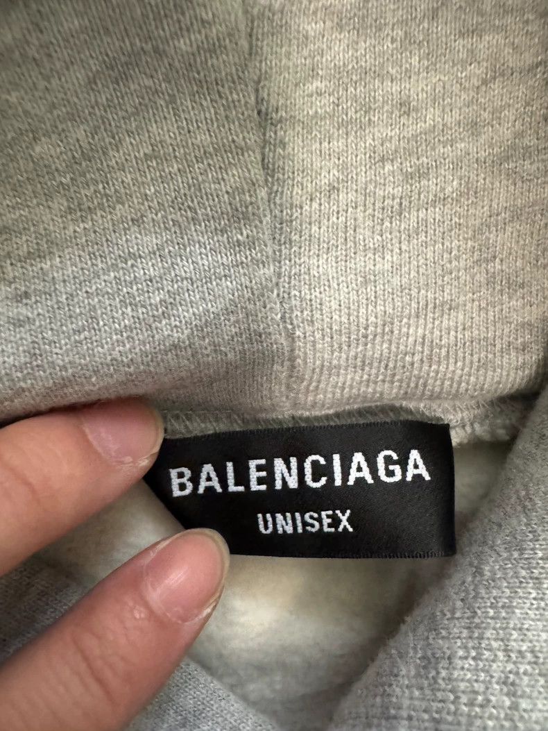 Balenciaga Balenciaga Gray dissolved graffiti letter hoodie Size US XL / EU 56 / 4 - 3 Thumbnail