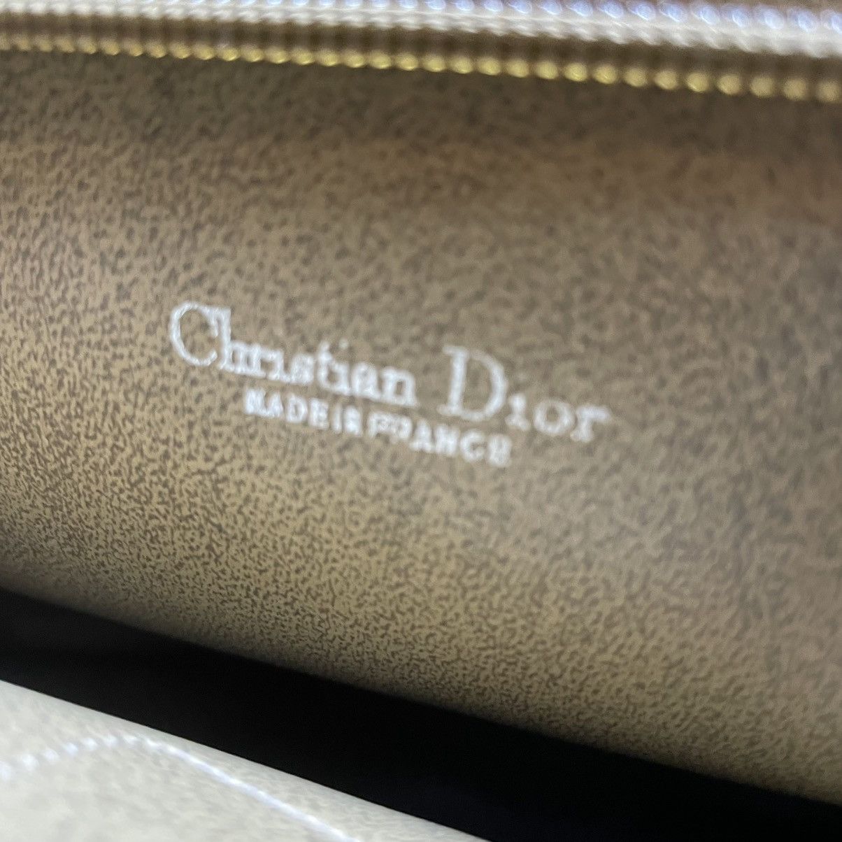 Dior × Vintage Dior Brown Honeycomb PVC Clutch Bag Beige Size ONE SIZE - 7 Thumbnail