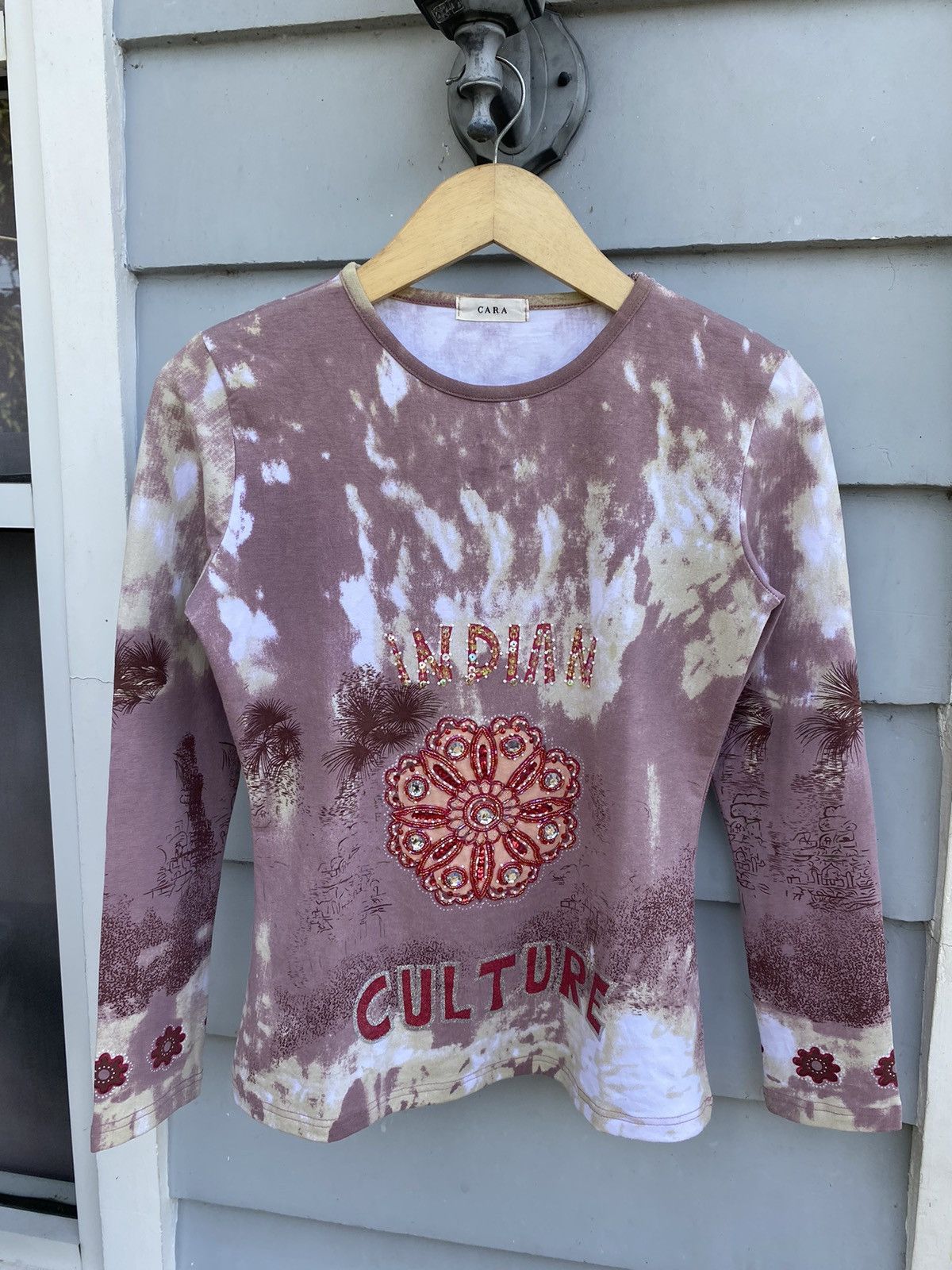 Japanese Brand Cara Bohemian Bloom Indian Spirit Tye Dye Longsleeves Size ONE SIZE - 1 Thumbnail