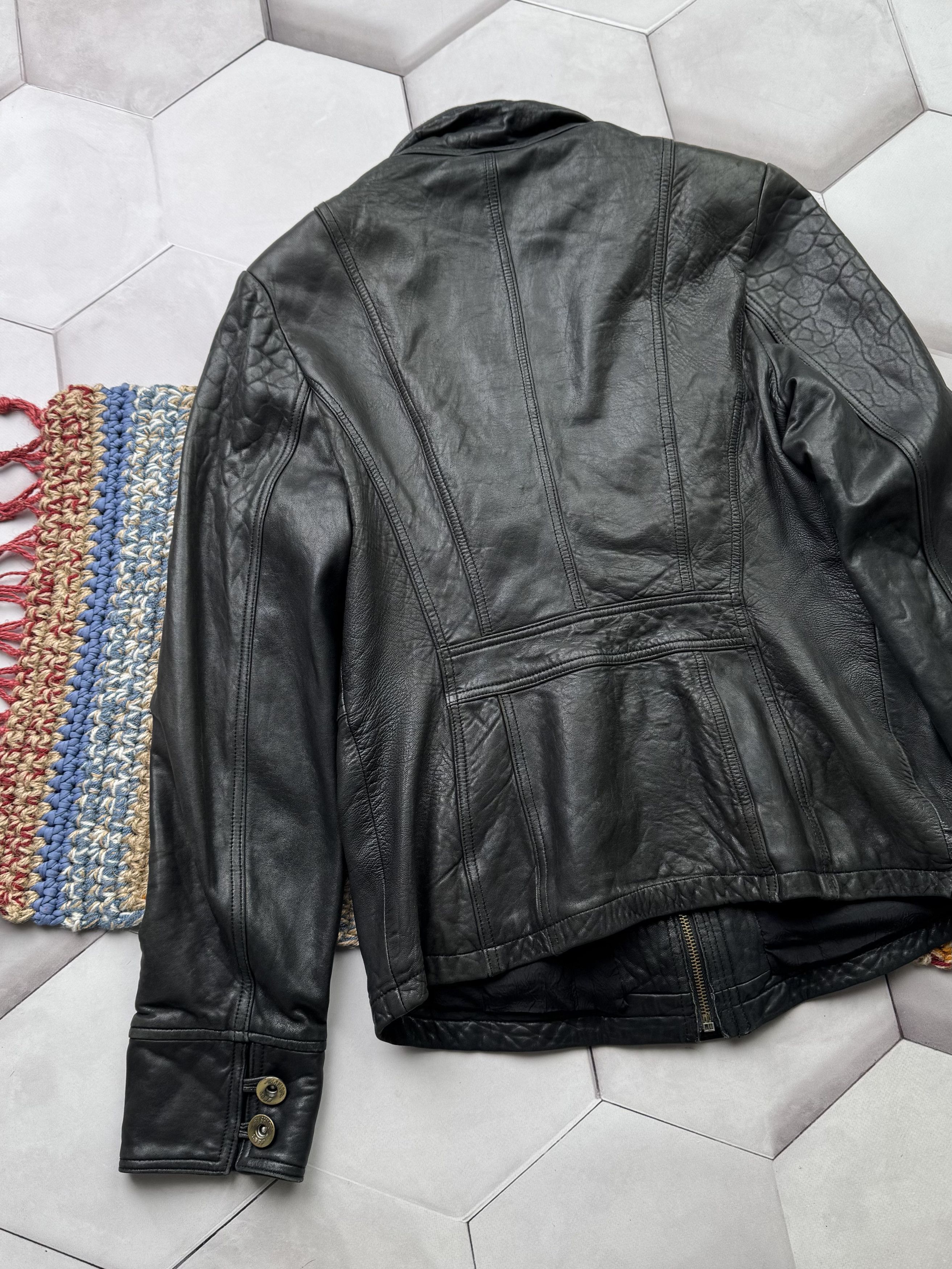 Japanese Brand Vintage Leather Cropped Jacket (E4) Size L / US 10 / IT 46 - 9 Thumbnail