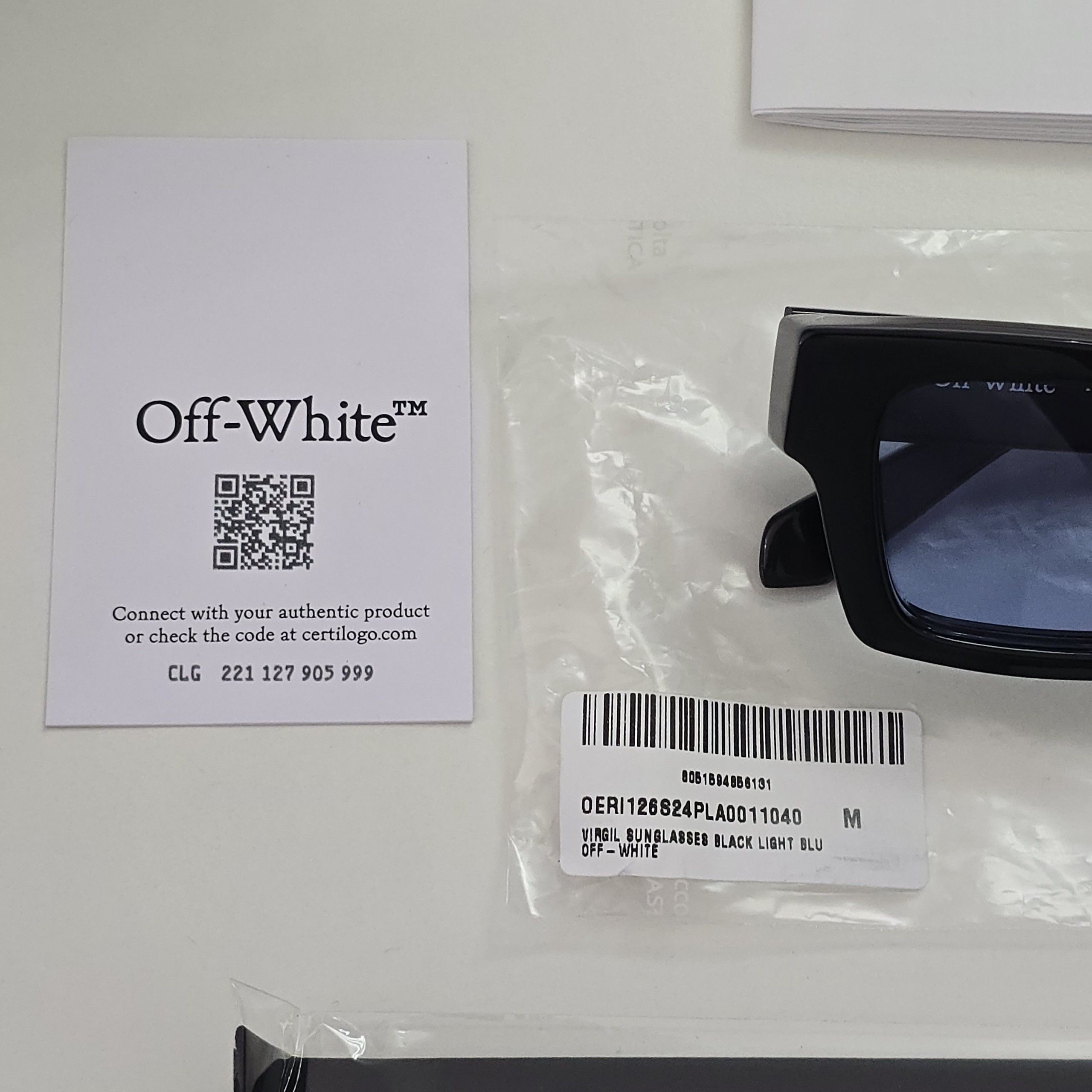 Off-White OFF WHITE Virgil Sunglasses BLACK BLUE Size ONE SIZE - 2 Thumbnail