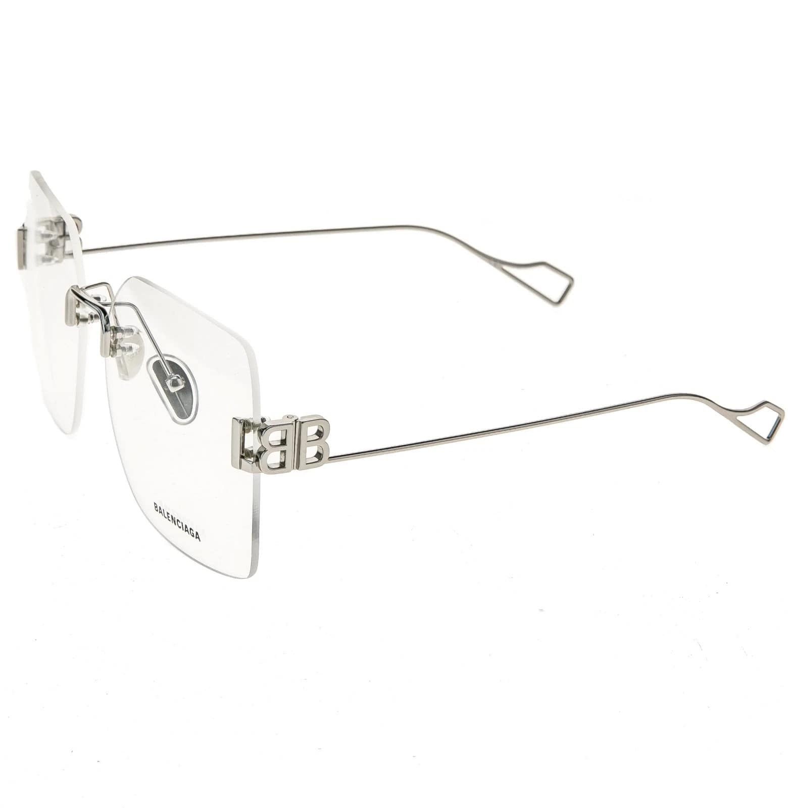 Balenciaga BALENCIAGA LOGO 0113 Silver Metal Retro Eyeglass BB0113O 002 Size ONE SIZE - 7 Thumbnail
