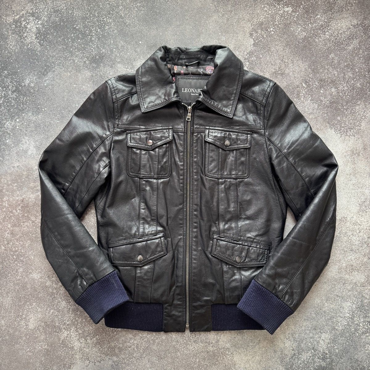 If Six Was Nine Avant Garde Vintage Y2K Multi-pocket Leather Bomber Jacket Size S / US 4 / IT 40 - 1 Thumbnail