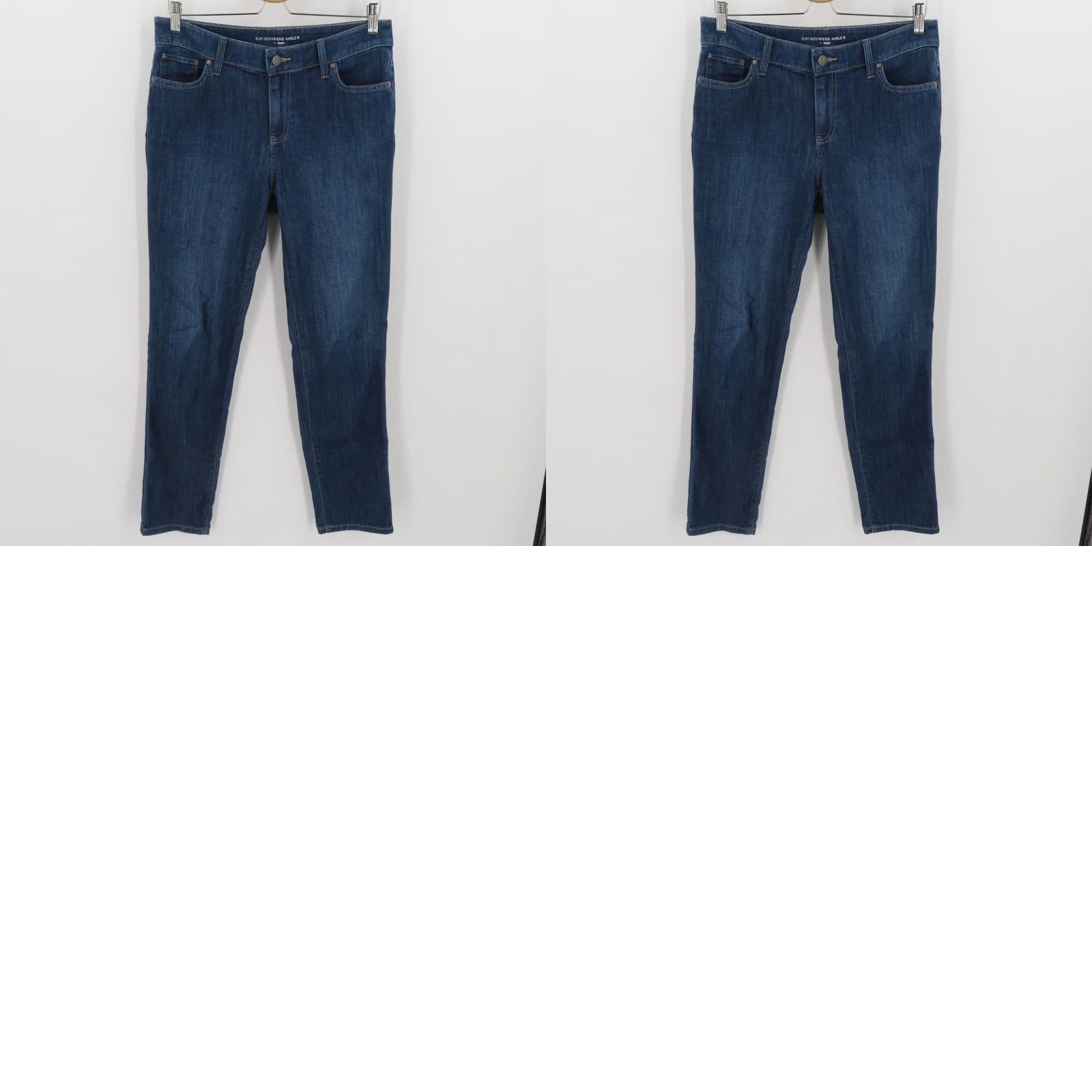 Vintage Chicos Womens 4 Slim Boyfriend Ankle Denim Jeans Blue Cotton Blend Pockets 5-Pocket Style Size 27" / US 4 / IT 40 - 8 Thumbnail