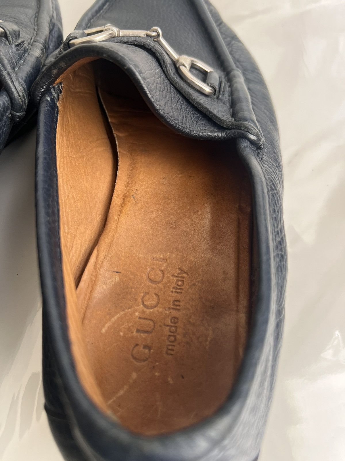 Gucci Gucci Men’s Horsebit Blue leather loafer Size US 8.5 / EU 41-42 - 11 Thumbnail