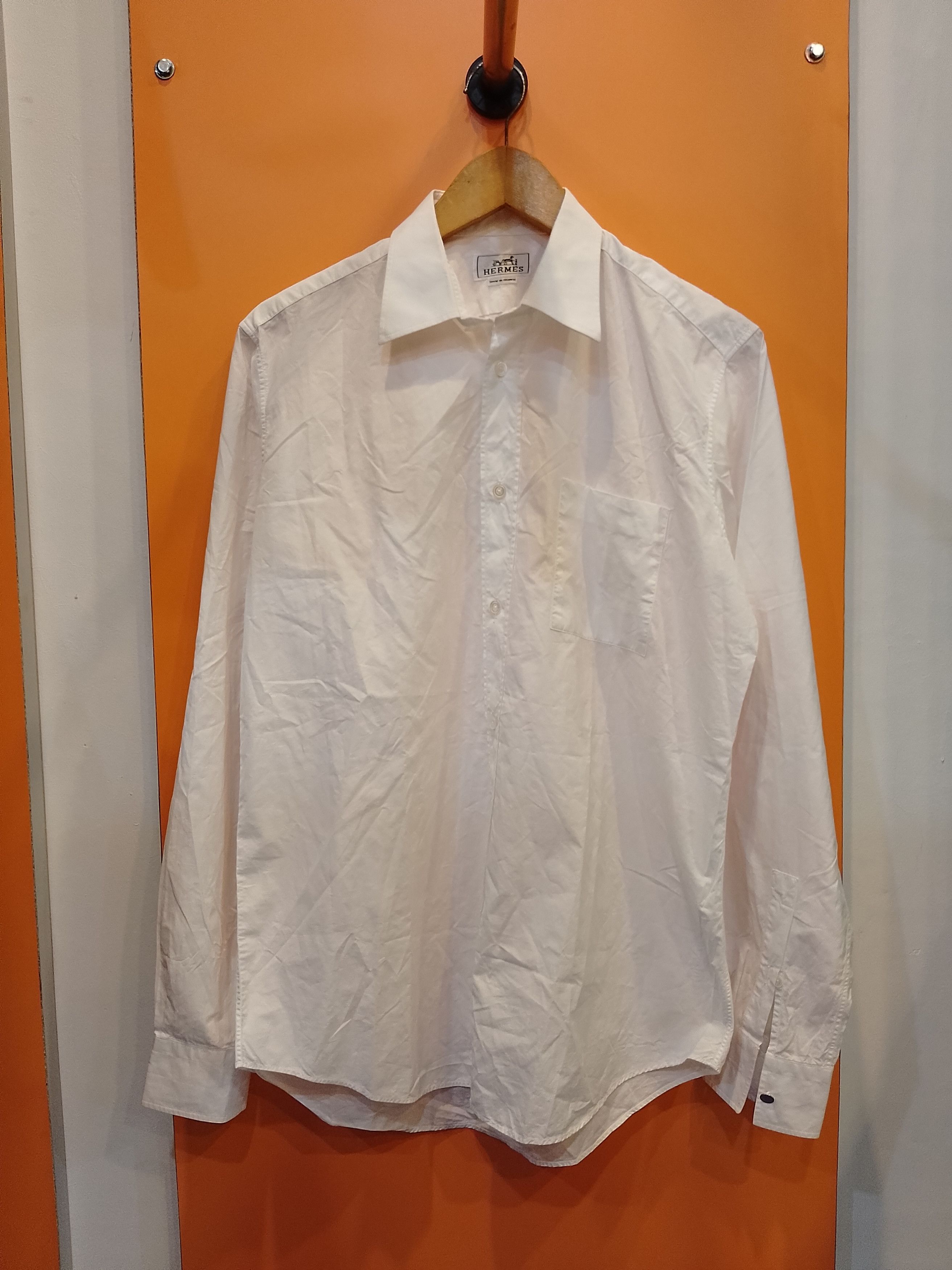 Hermes Hermes White Shirt Monogram Size US L / EU 52-54 / 3 - 1 Thumbnail