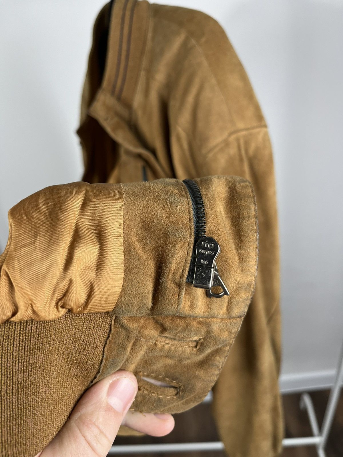 Leather Roth Suede Leather Bomber Jacket Brown Men’s Size 50 Size US L / EU 52-54 / 3 - 12 Thumbnail