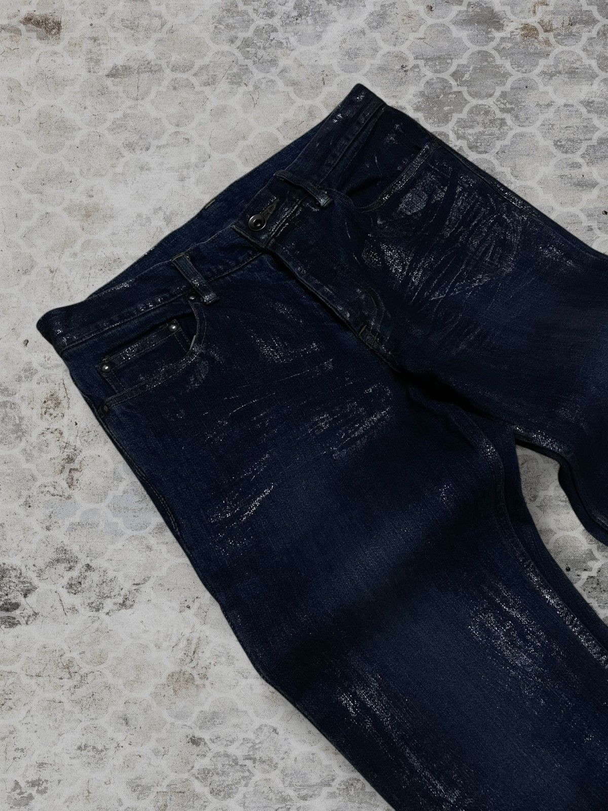 Shellac Vintage 1990s Authentic Designer Shellac Wax Style Denim Size US 29 - 8 Thumbnail