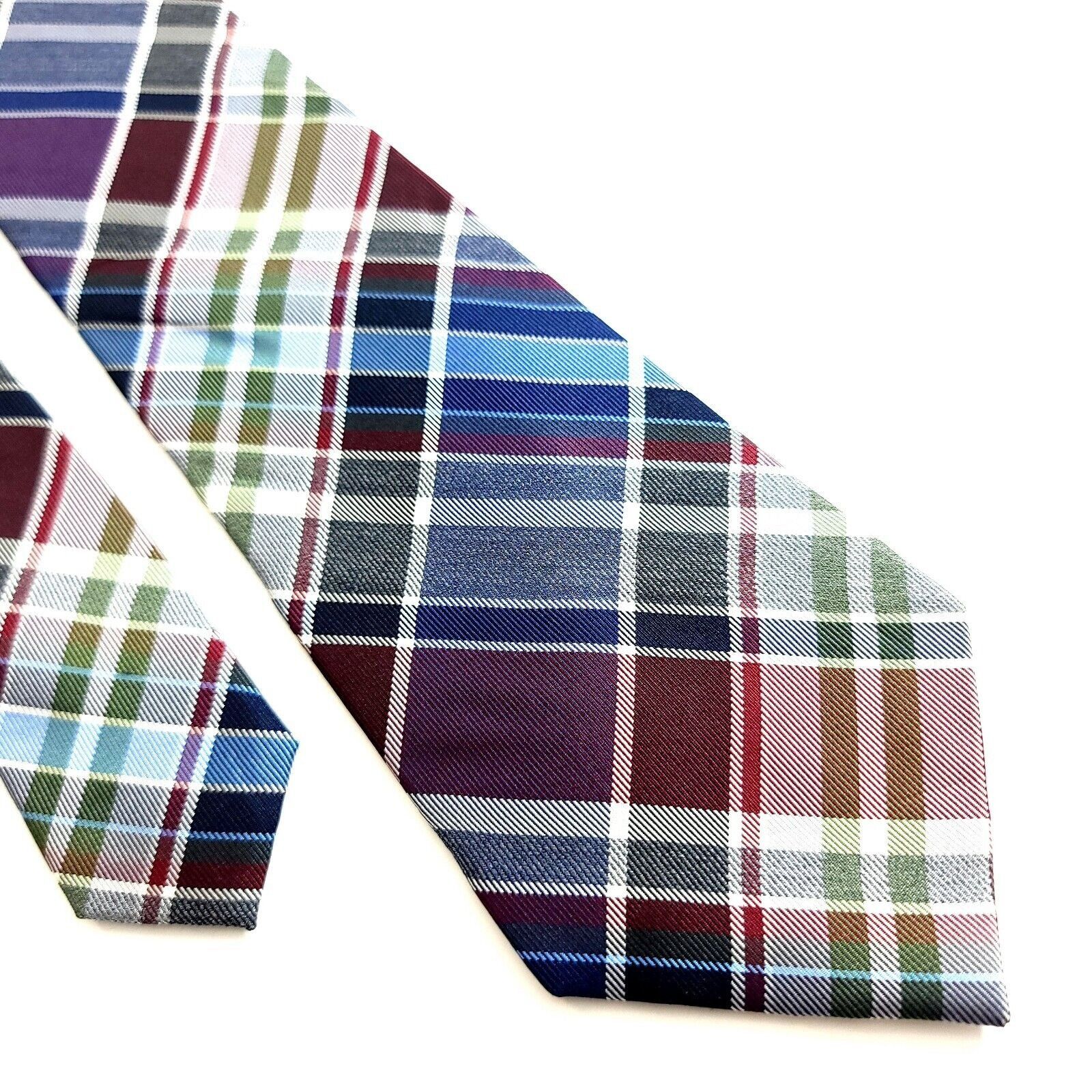 Croft & Barrow Croft & Barrow Multi-Colored Plaid Rayon Silk Tie Size ONE SIZE - 1 Thumbnail