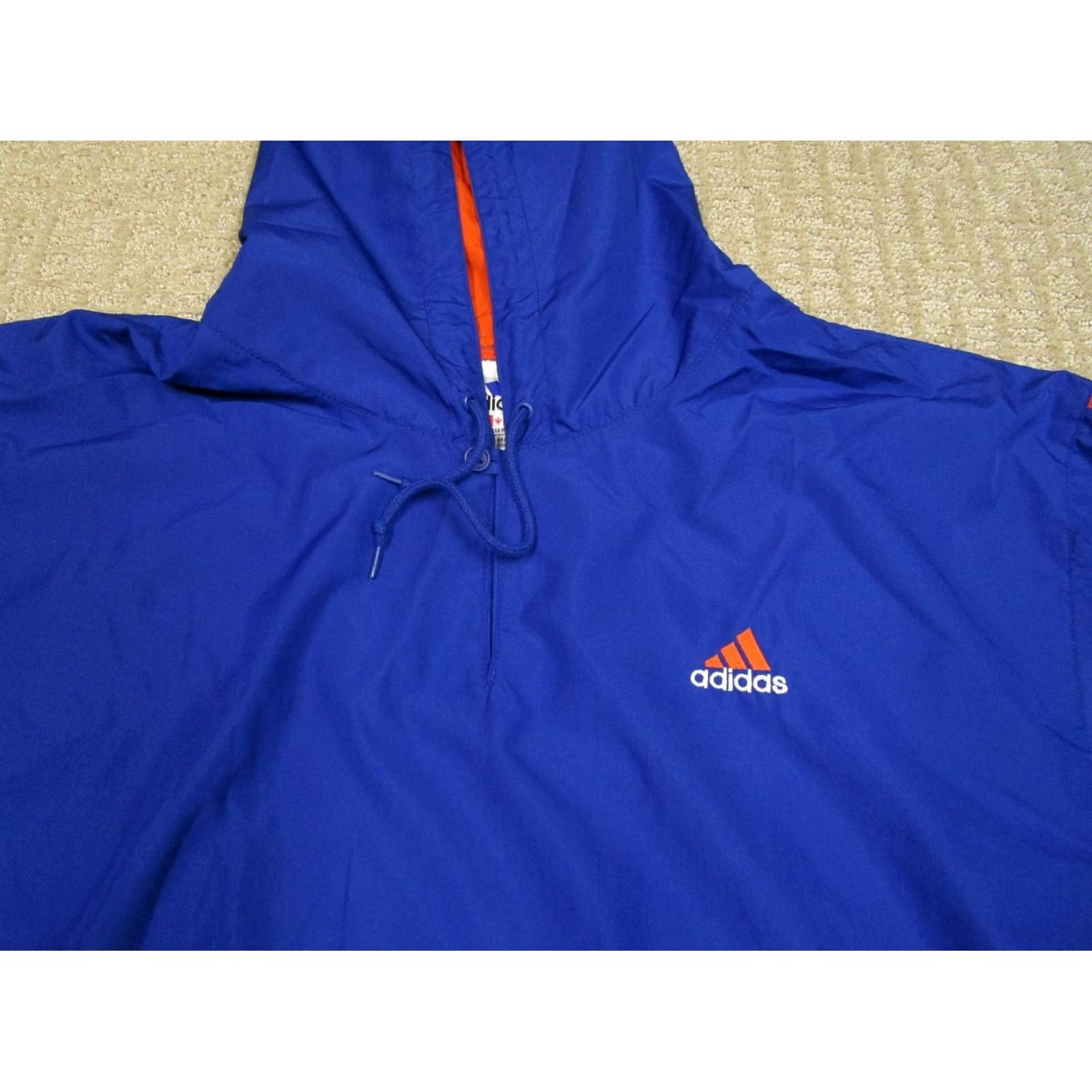 Adidas VINTAGE adidas Jacket Men XL Blue Lightweight Hooded Windbreaker Y2K Size US XL / EU 56 / 4 - 3 Thumbnail