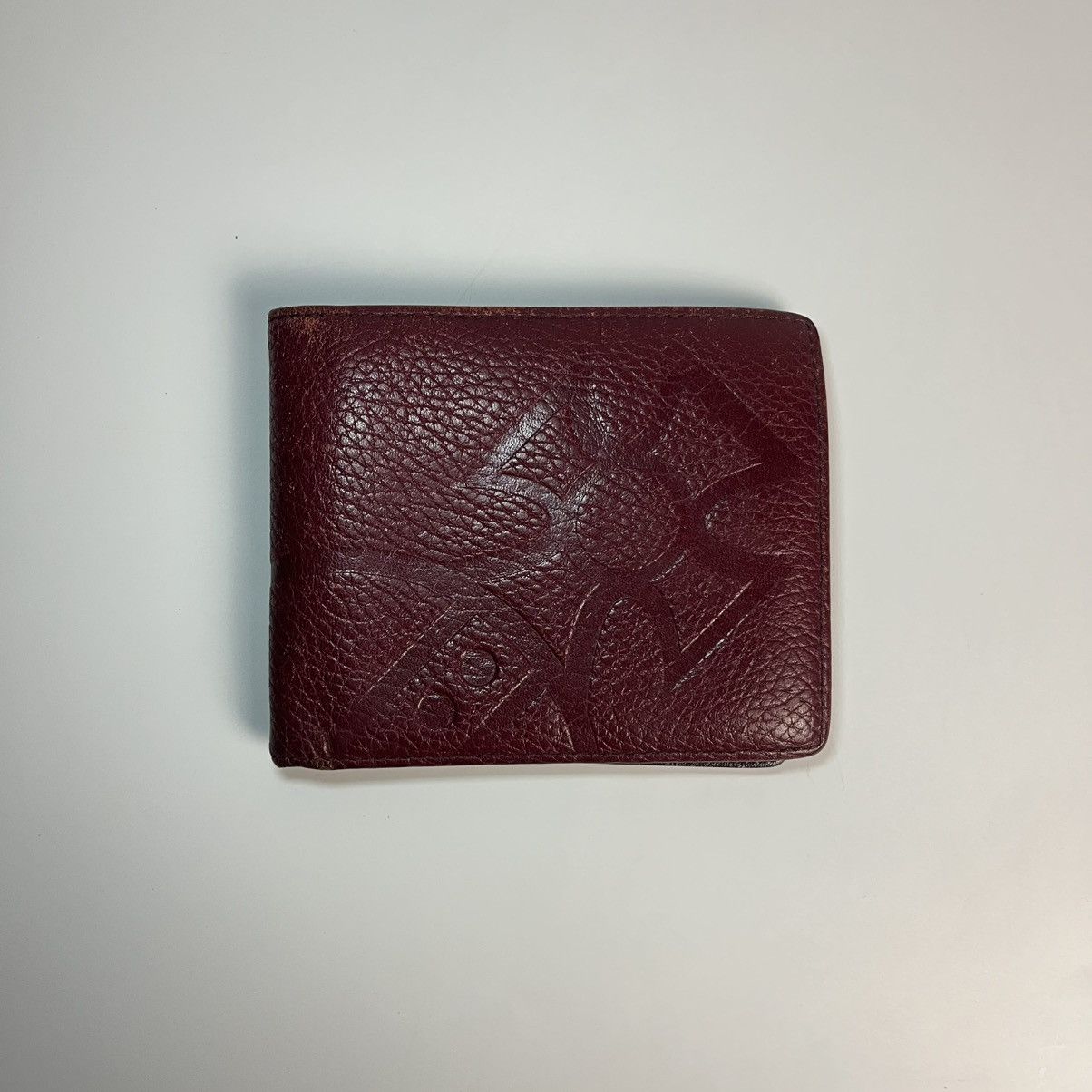 Vivienne Westwood Orb Embossed Logo Bi-Wallet - Burgundy