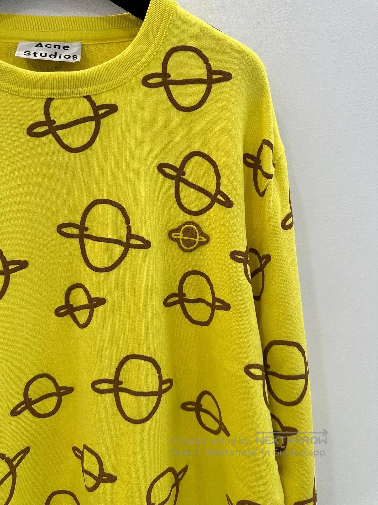 Acne Studios Acne Studios Planet Print Yellow Sweatshirt. Size US L / EU 52-54 / 3 - 4 Thumbnail