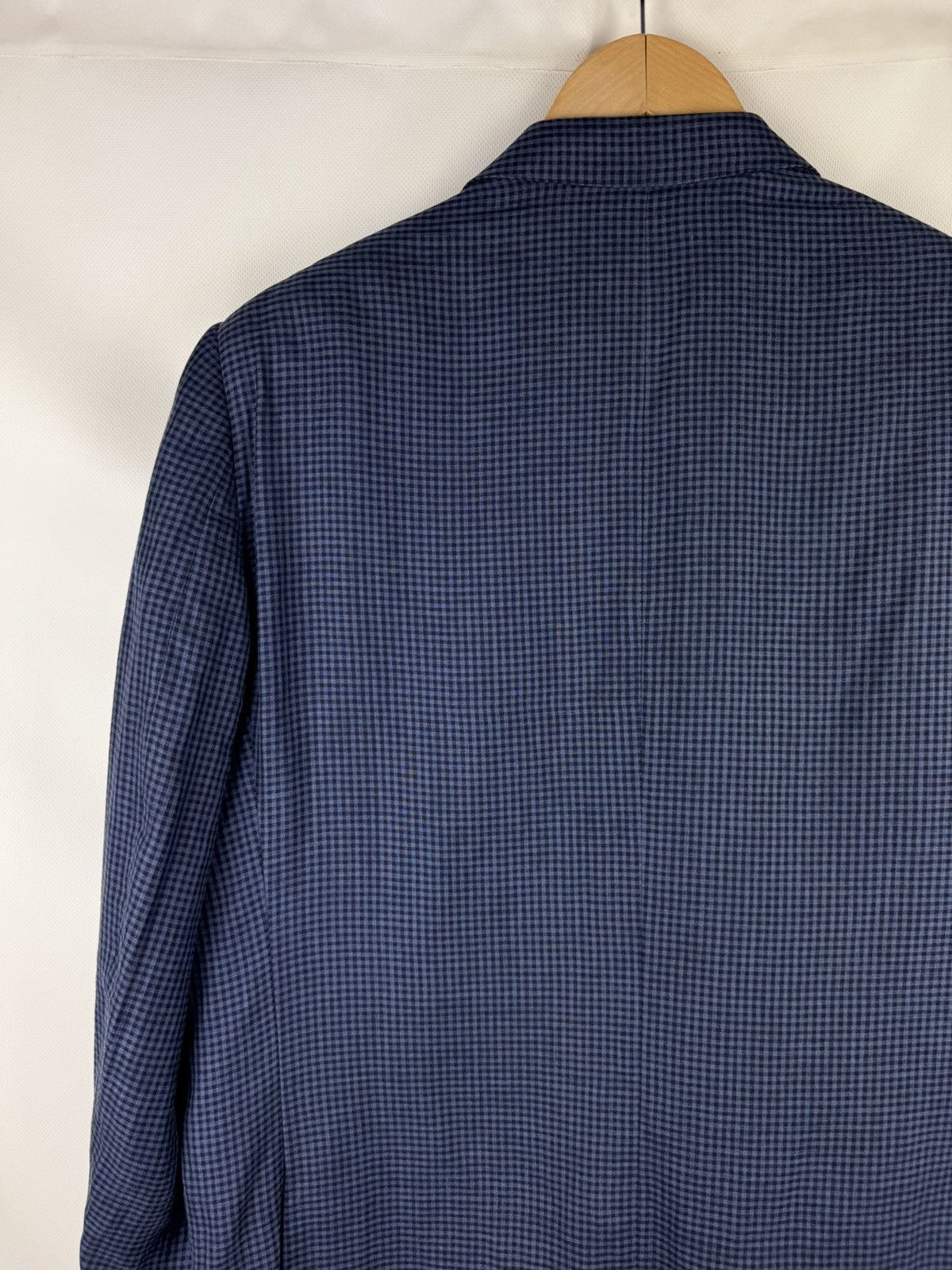 Ermenegildo Zegna Ermenegildo Zegna Duo Wool Silk Linen Checked Blazer Jacket Size 46R - 14 Thumbnail