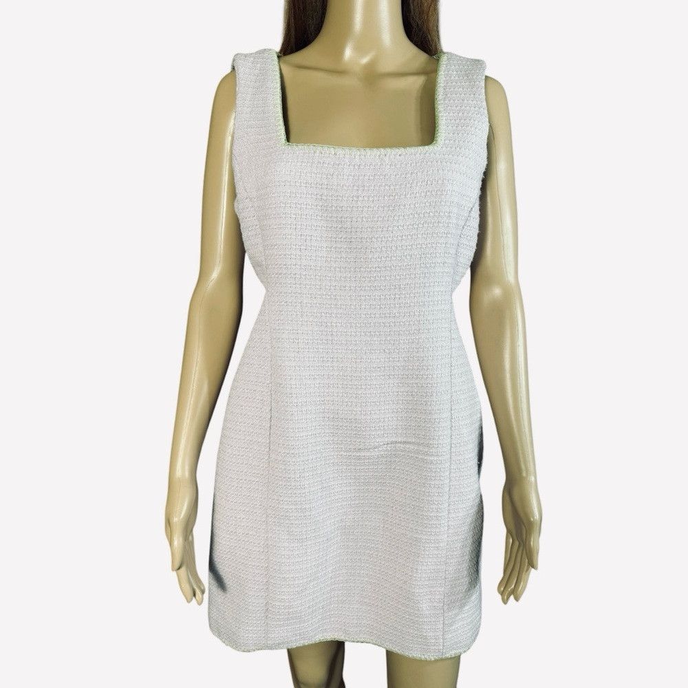 7 For All Mankind NWT New 7 For All Mankind Lilac Tweed Cut-Out Mini Dress Si Size M / US 6-8 / IT 42-44 - 9 Thumbnail