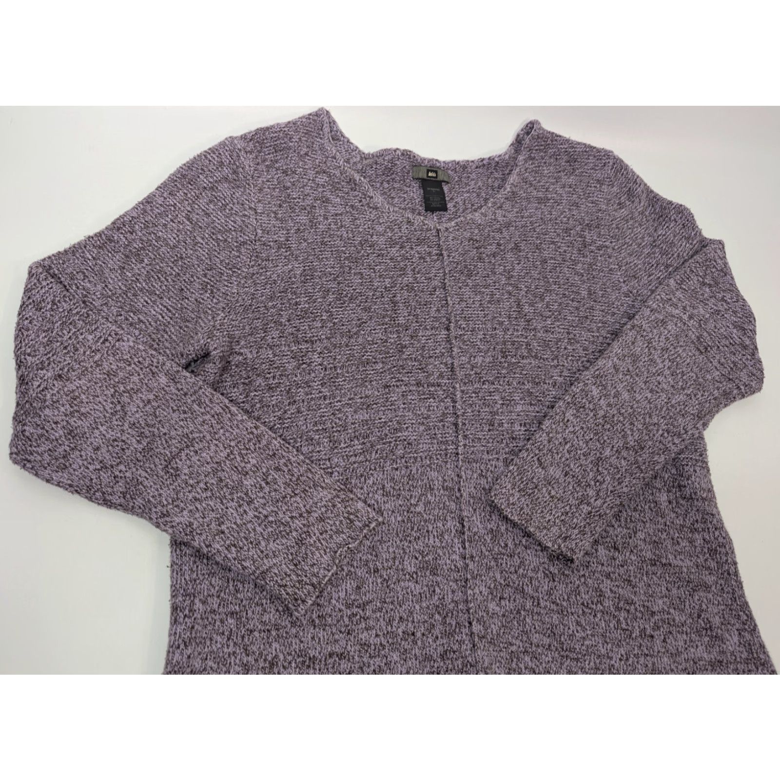 Vintage VINTAGE REI Sweater Woman's Large Purple Marbled V-Neck Long Sleeve Sweater Size L / US 10 / IT 46 - 2 Thumbnail
