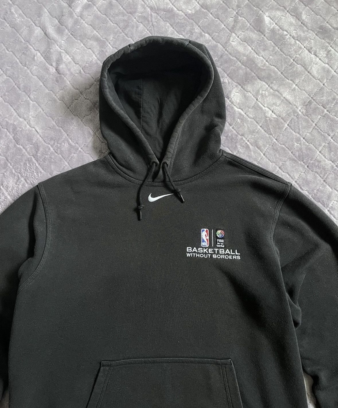 Nike × Vintage Vintage y2k Nike Center Swoosh Basketball Hoodie Size US M / EU 48-50 / 2 - 5 Thumbnail