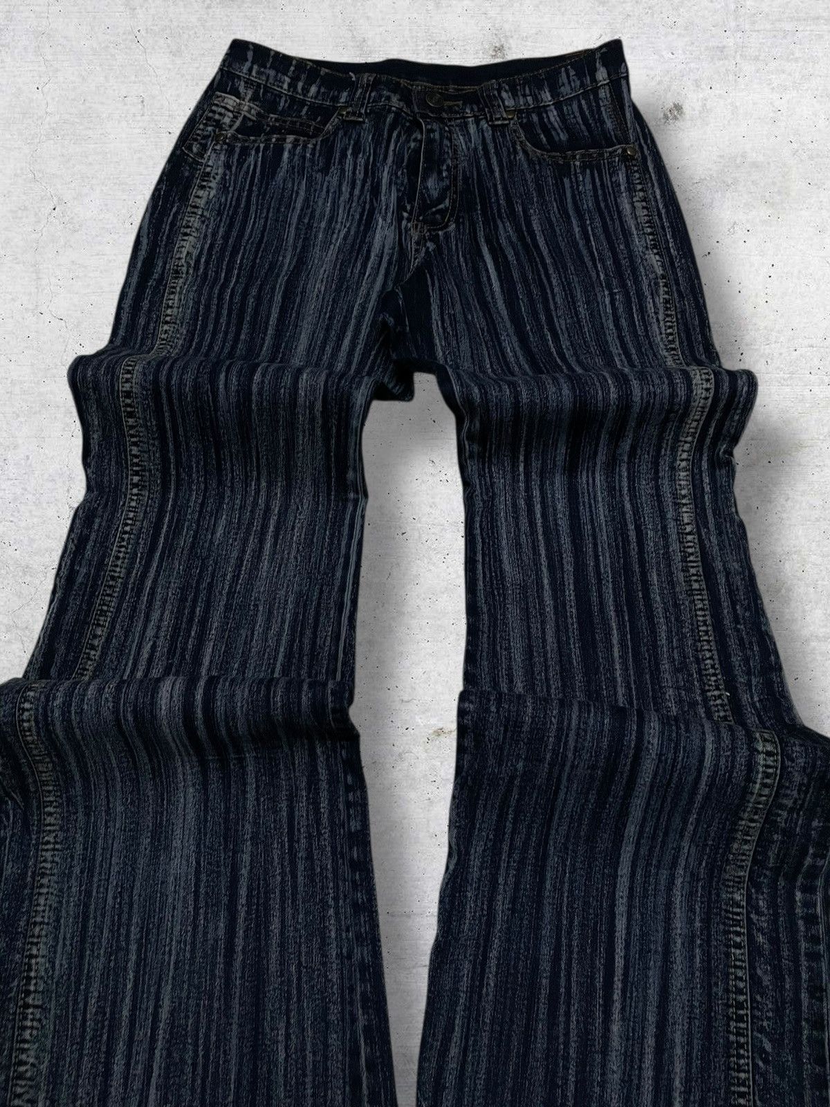 Tornado Mart VINTAGE SUNROSE JAPAN DESIGNER 90S OG TRIBAL FLARED DENIM Size US 29 - 4 Thumbnail