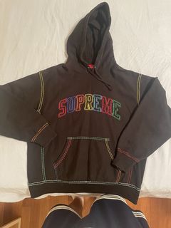 Buy Supreme Big Stitch Hooded Sweatshirt 'Black' - FW20SW65 BLACK