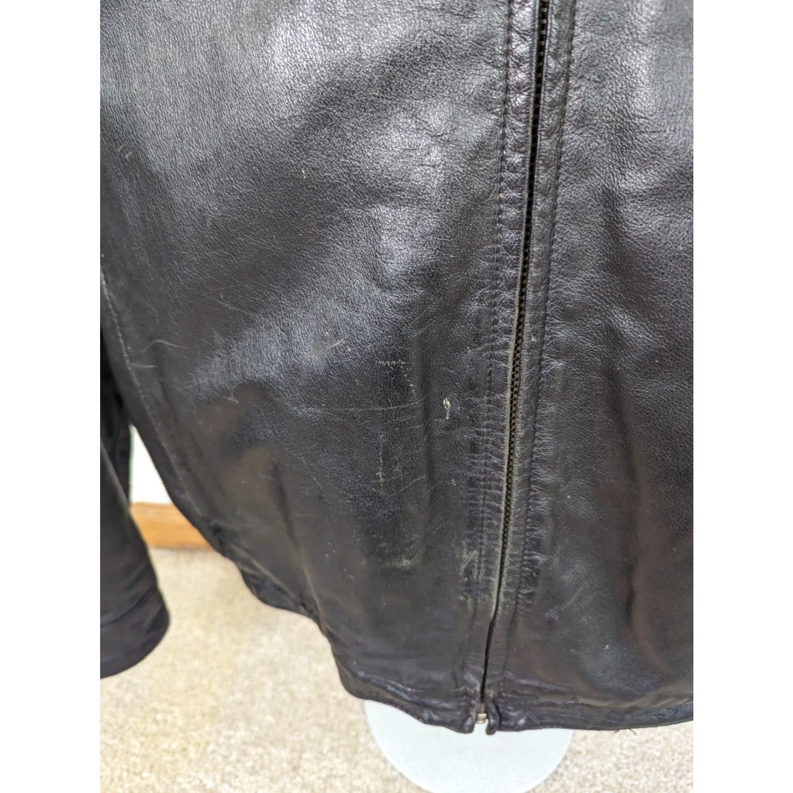 Vintage VINTAGE Wilsons Leather Jacket Mens Large Black Bomber Full Zip Lined Biker Thinsulate Grunge 90s Size US L / EU 52-54 / 3 - 4 Thumbnail