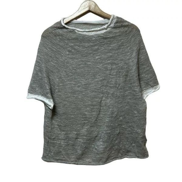 Y's Y's Gray and White Women's Knit T-shirt Size M / US 6-8 / IT 42-44 - 1 Thumbnail