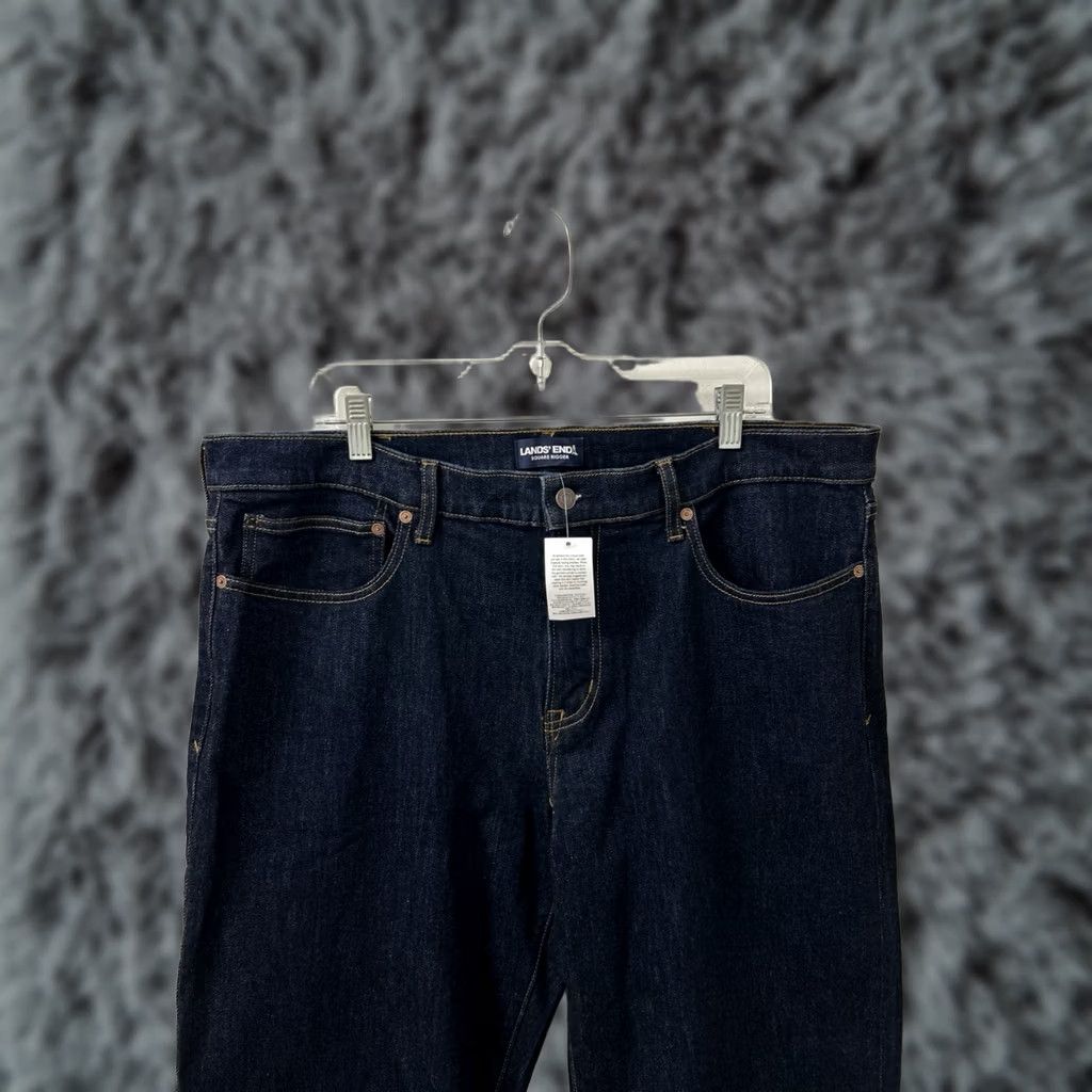 Lands' End Lands End Square Rigger Jeans Mens 38x26 Traditional Fit Dark Indigo Stretch NWT Size US 38 / EU 54 - 1 Thumbnail