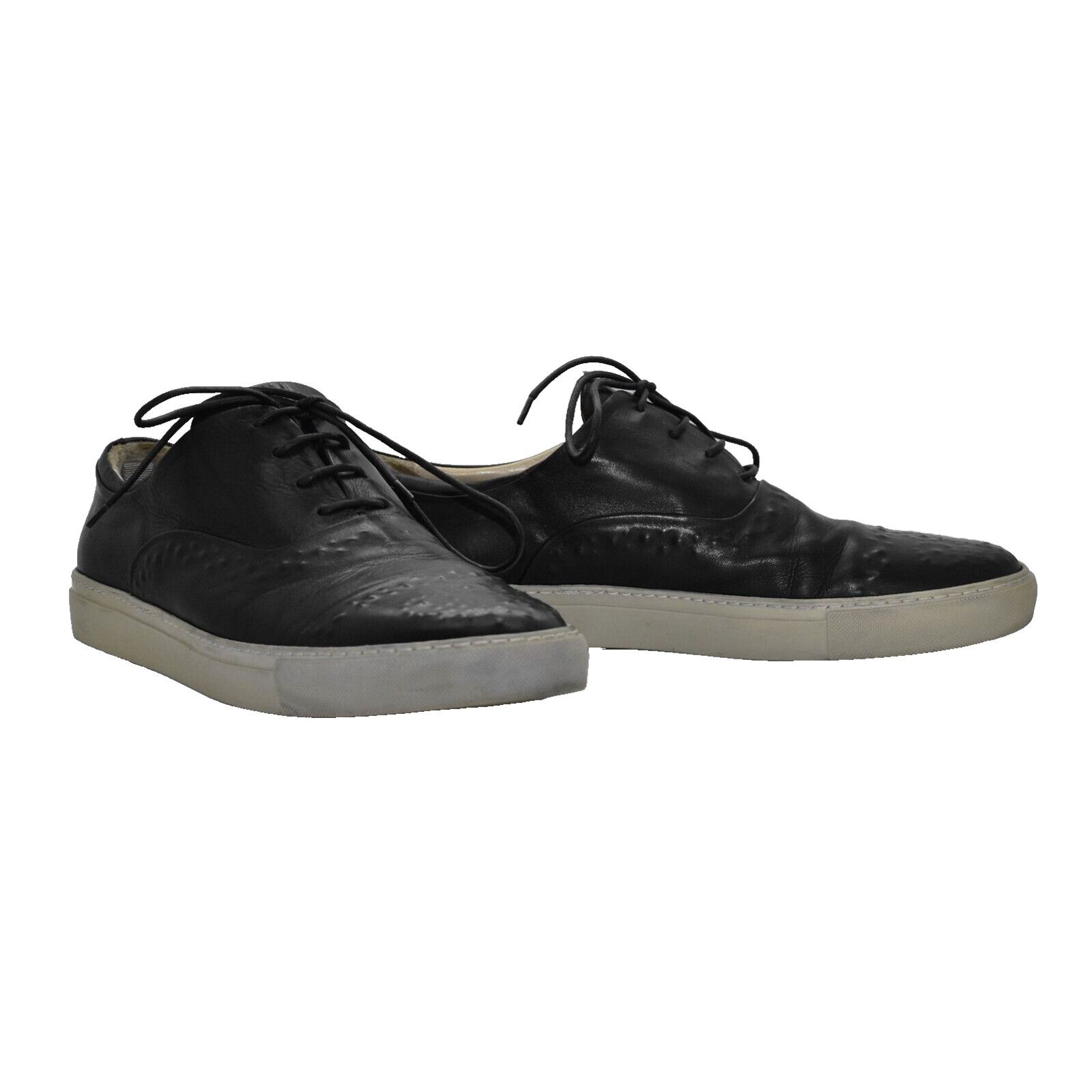 Alexander McQueen ALEXANDER MCQUEEN Black Leather Lace Up Trainers Shoes Sz 45 Size US 12 / EU 45 - 1 Thumbnail