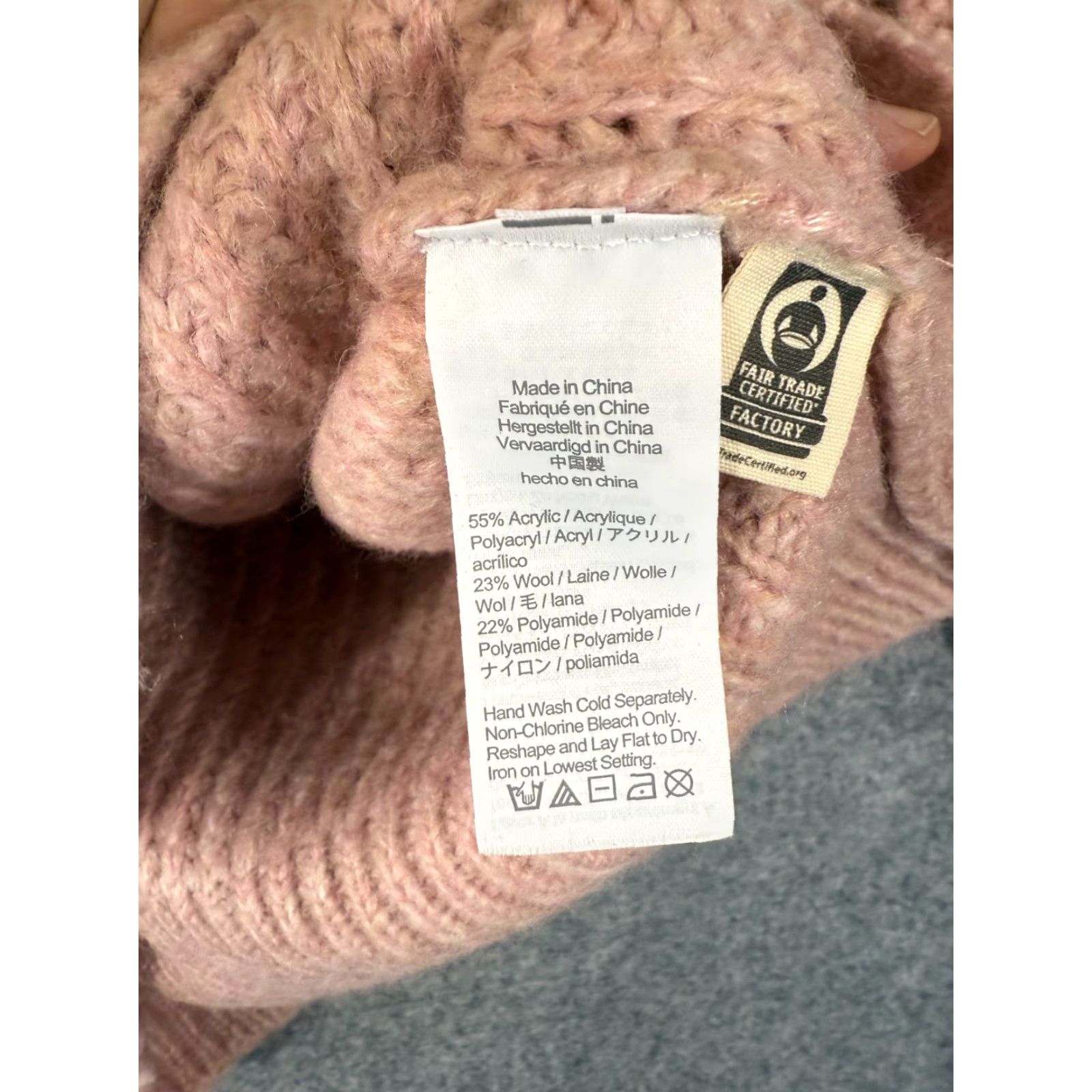 Madewell Madewell Pullover Sweater Womens S Pink Wool Blend Mock Neck Chunky-Knit Long Sleeve Womens Size S / US 4 / IT 40 - 6 Thumbnail