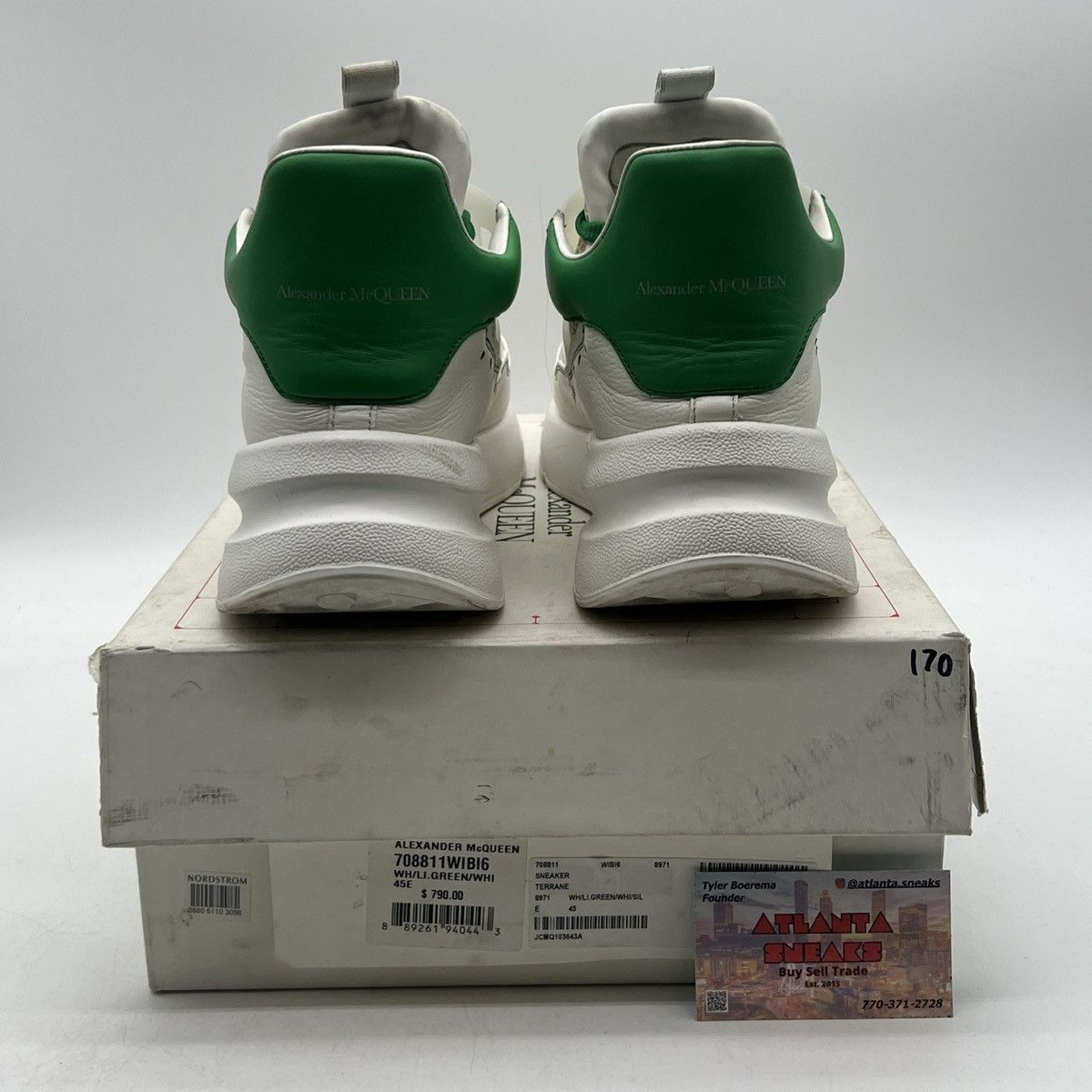 Alexander McQueen Alexander McQueen white green Size US 12 / EU 45 - 3 Thumbnail