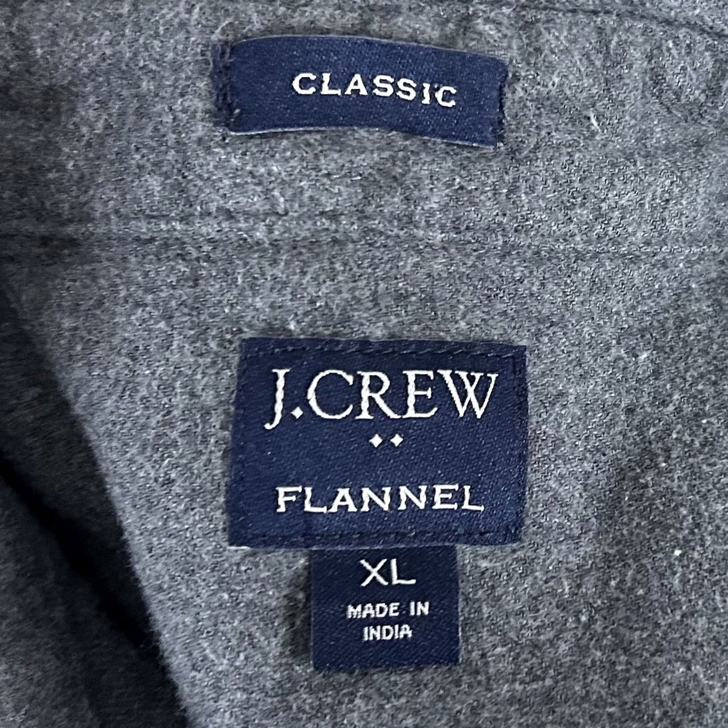 J.Crew J.CREW Shirt XL Classic Fit Flannel Gray 100% Cotton Casual Button Front Size US XL / EU 56 / 4 - 3 Thumbnail