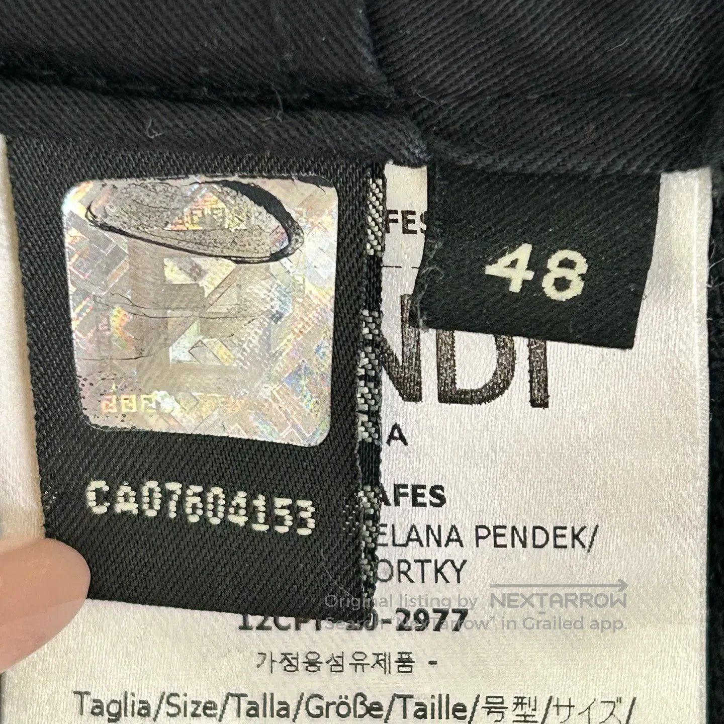 Fendi FENDI Black logo washed black denim shorts Size US 32 / EU 48 - 5 Thumbnail