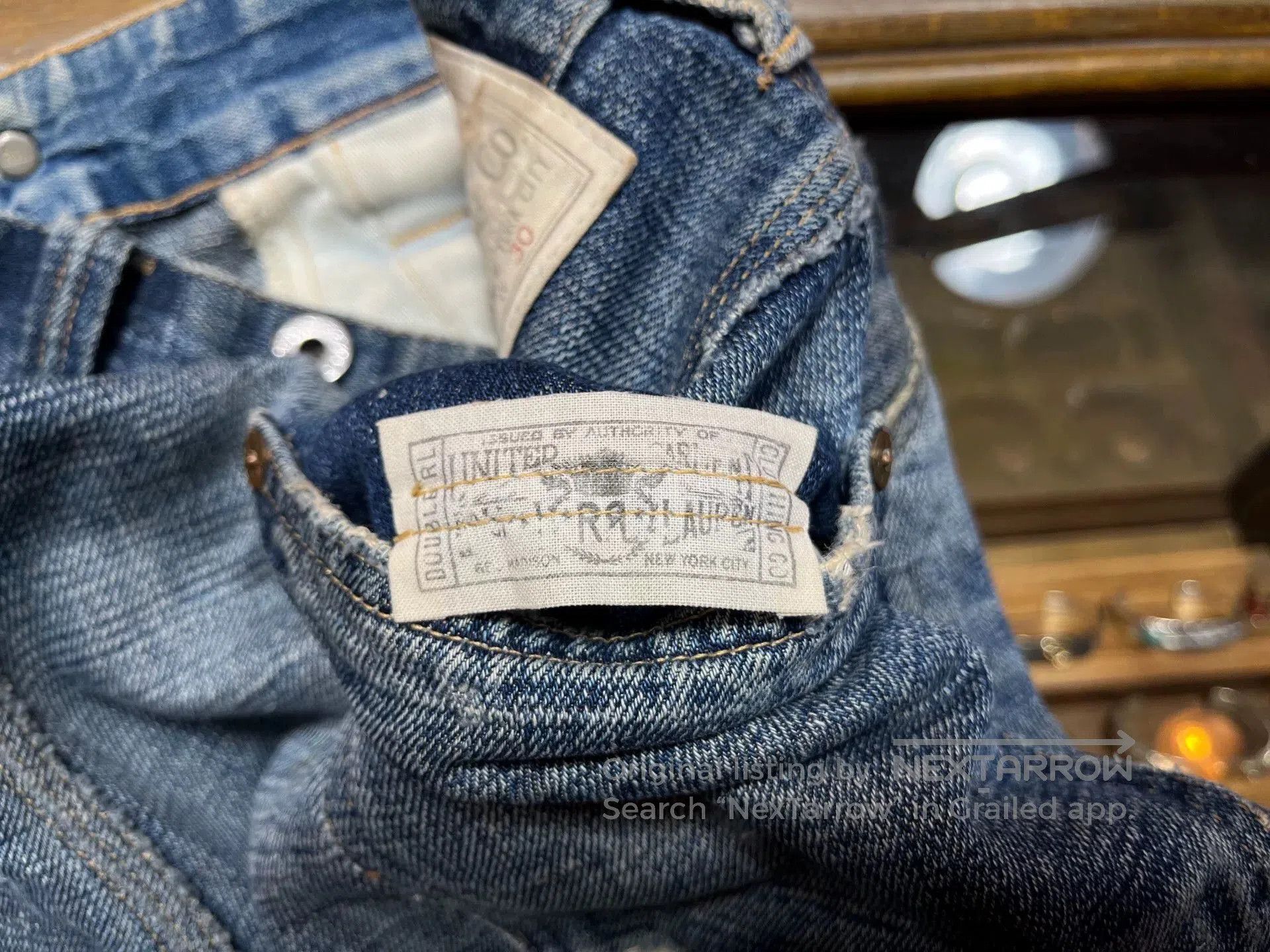 RRL Ralph Lauren distressed rrl patchwork denim jeans. Size US 30 / EU 46 - 7 Thumbnail