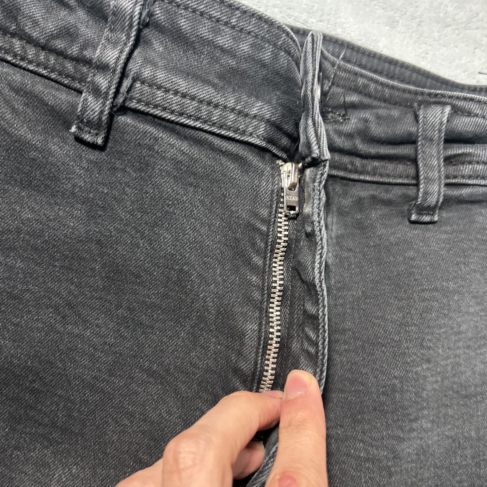 Zara Beyond Baggy Jeans Women 28x25 Hamilton Raw Hem Baggie Loose Size 28" / US 6 / IT 42 - 7 Thumbnail