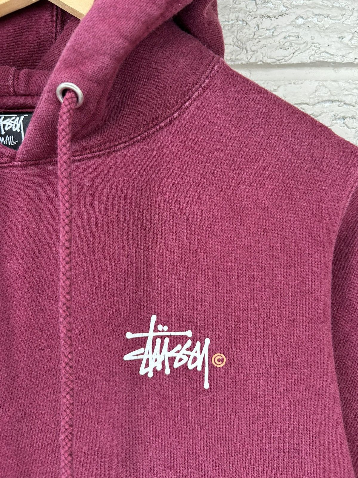 Stussy Stussy Maroon Basic C Pullover Logo Hoodie Size US S / EU 44-46 / 1 - 4 Thumbnail