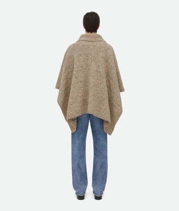 Bottega Veneta o1s1rm0326 Wool Diamond Poncho in Beige Size US S / EU 44-46 / 1 - 3 Thumbnail