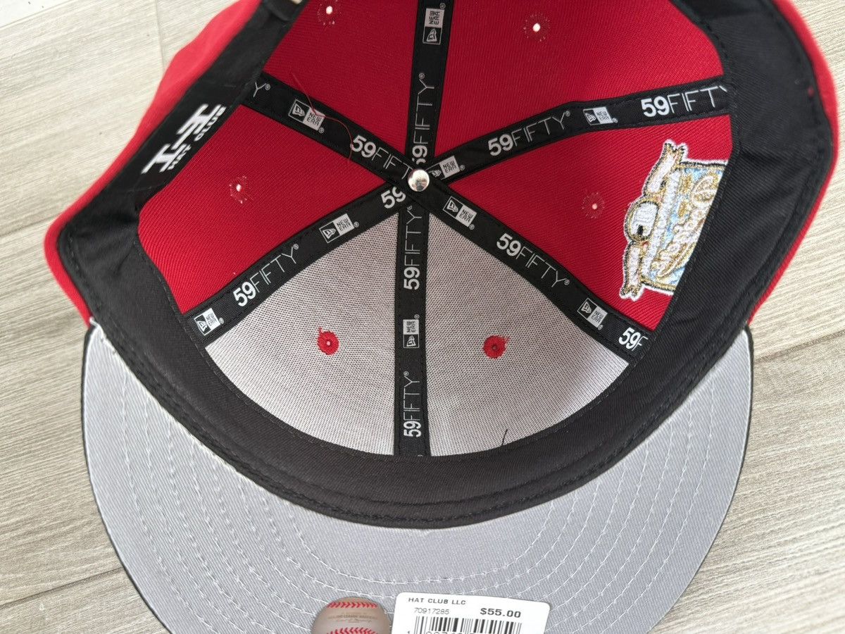 New Era Los Angeles Dodgers Hat Club New Era Red Black Fitted 7 3/8 Size ONE SIZE - 9 Thumbnail