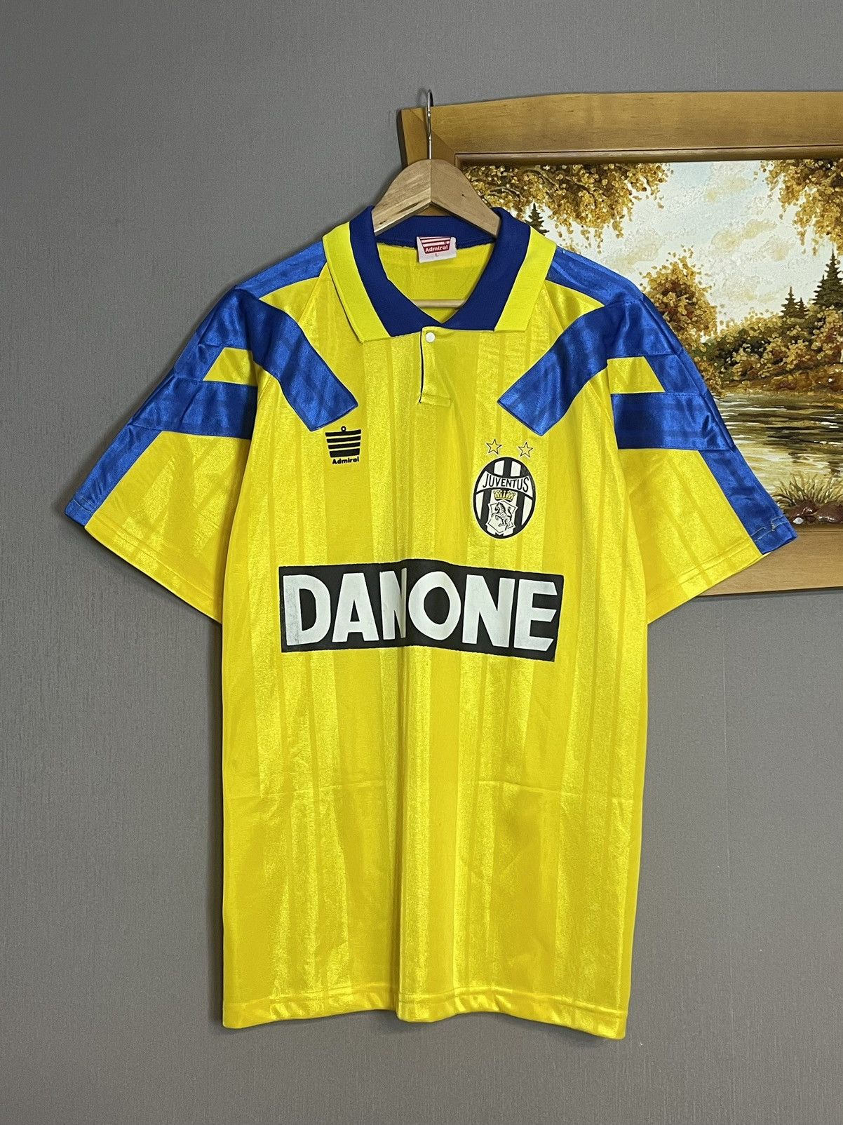 Vintage Juventus Admiral Yellow Away Jersey Size US L / EU 52-54 / 3 - 2 Thumbnail